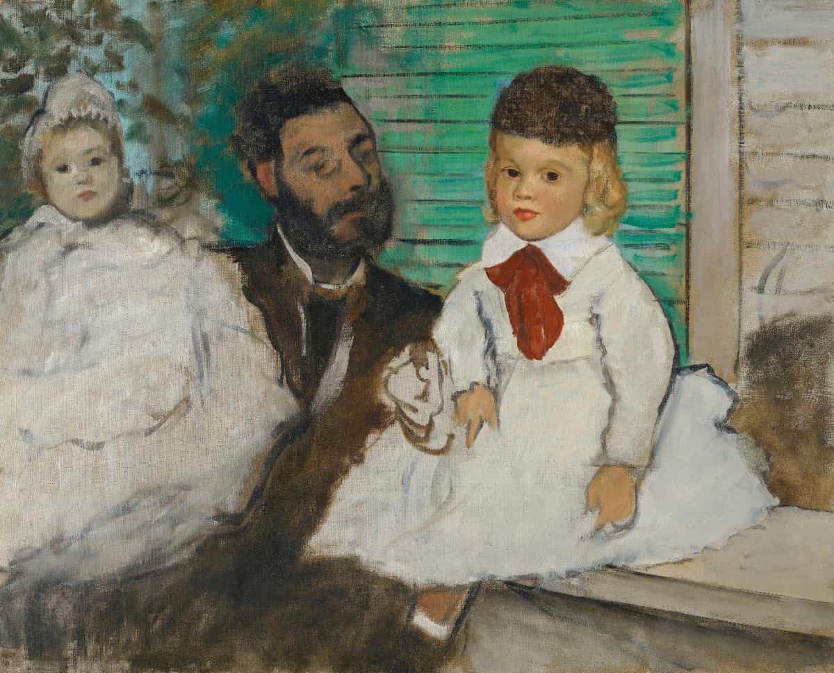 Count Lepic and His Daughters by Edgar Degas