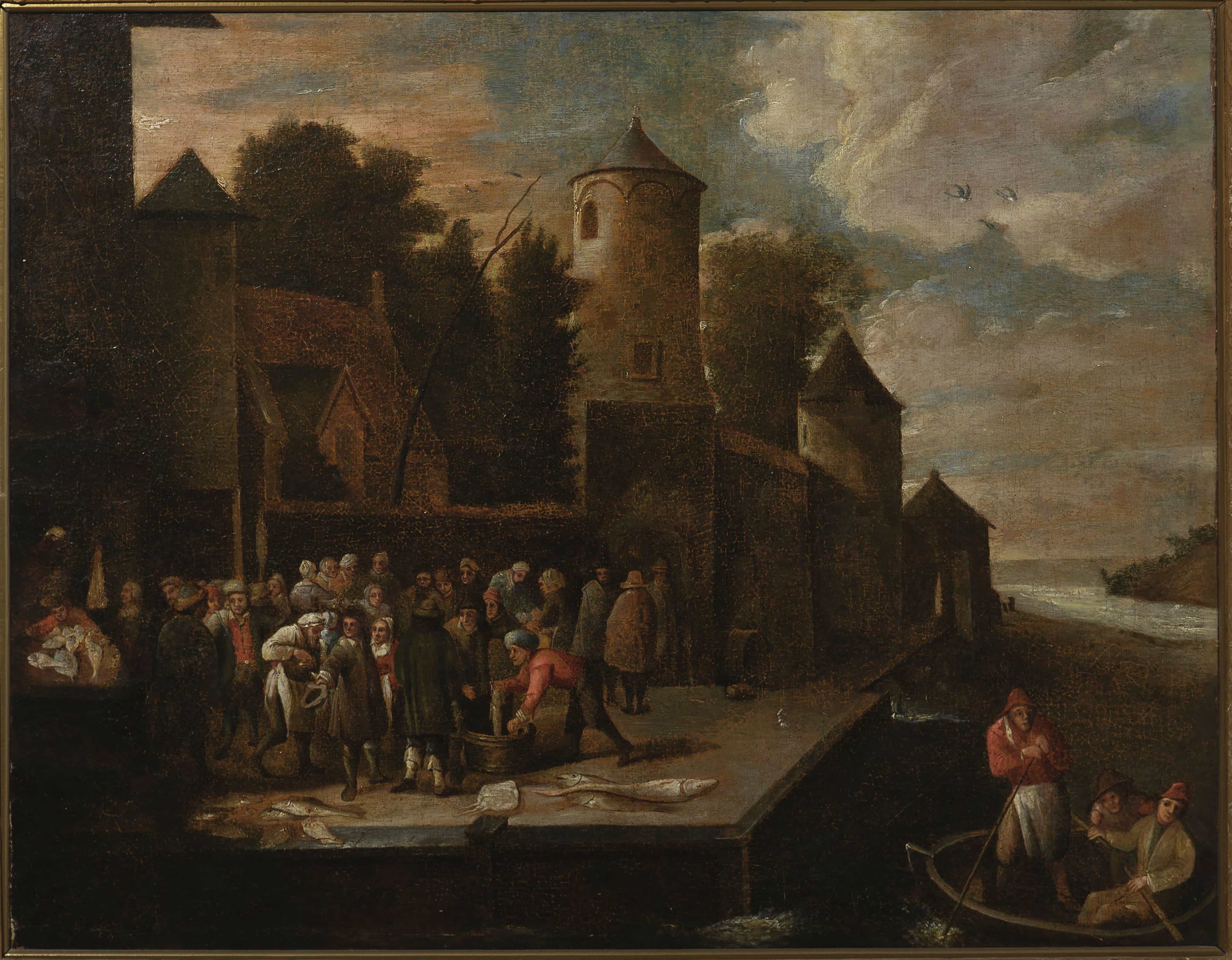 Fishmongers in the Port by David Teniers the Younger