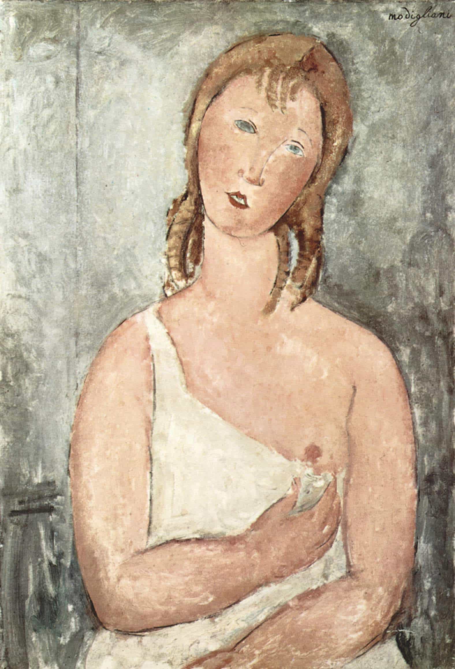 Girl in the Shirt (Red-haired Girl) by Amedeo Modigliani