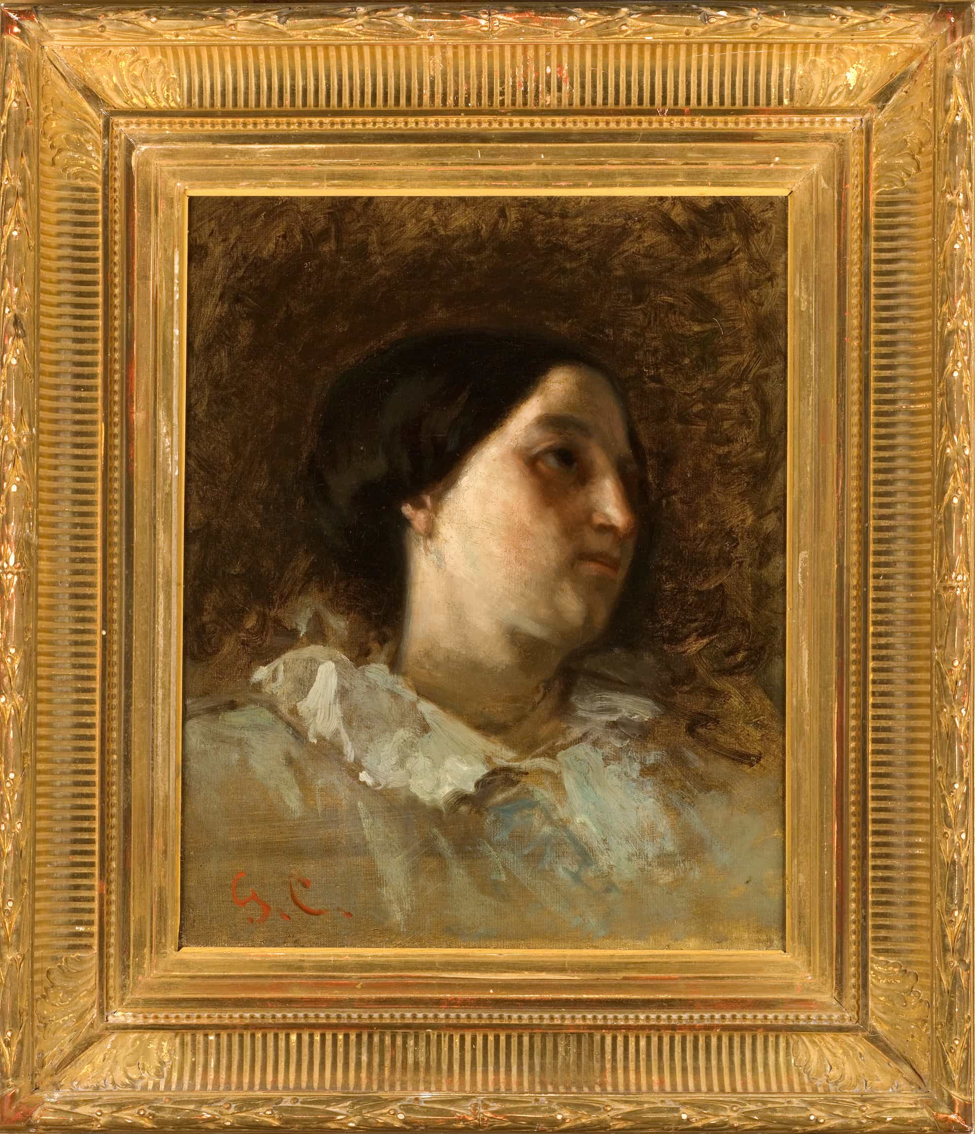 Étude de femme (H. Bonion) by Gustave Courbet