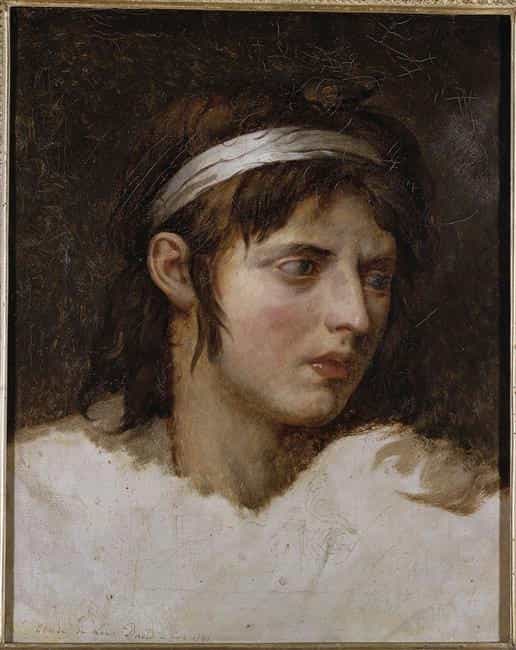 Tête de jeune homme au diadème by Jacques-Louis David