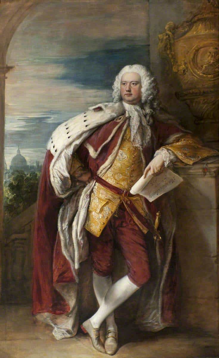 Jacob Bouverie (1694–1761), First Viscount Folkestone and First President of the Society of Arts by Thomas Gainsborough