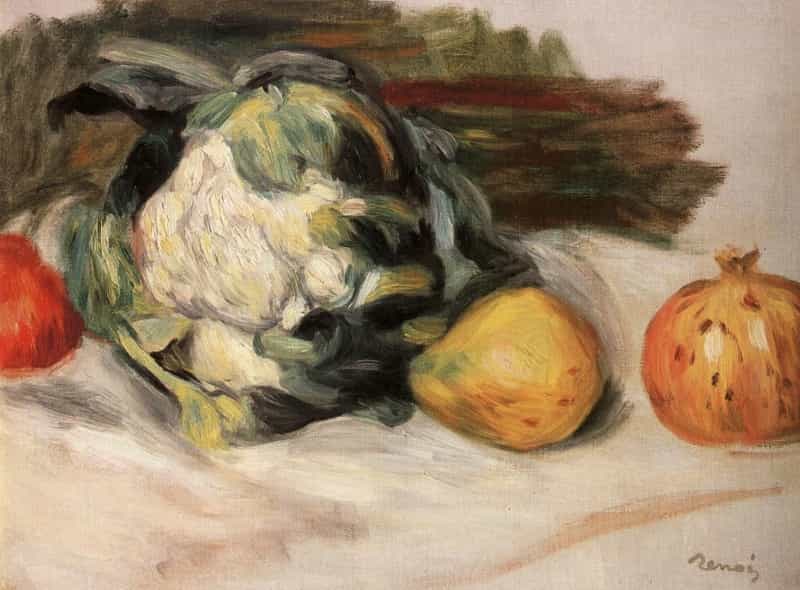 Cauliflower and Pomegranates by Pierre-Auguste Renoir