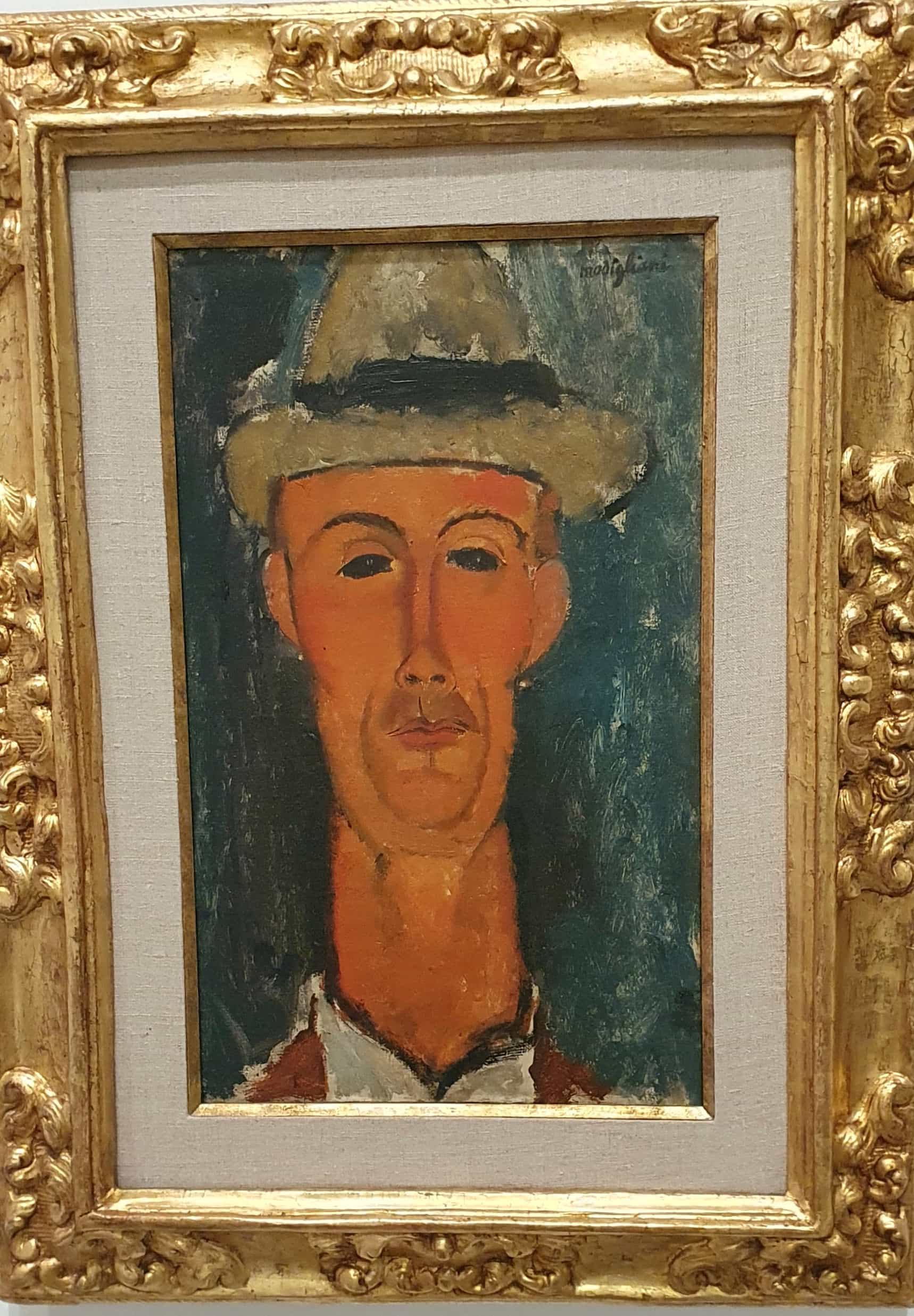 Gaston Modot with Hat by Amedeo Modigliani