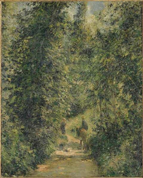Path through the Woods, Summer by Camille Pissarro