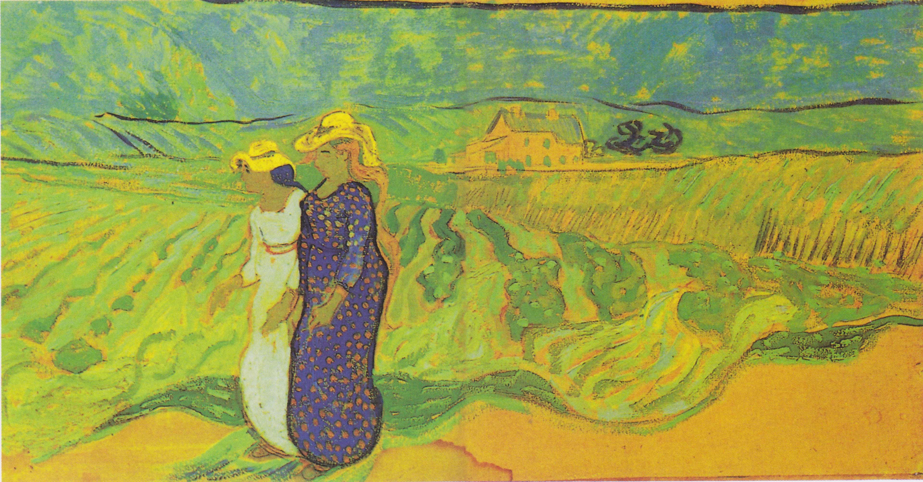 Women Crossing the Fields by Vincent van Gogh