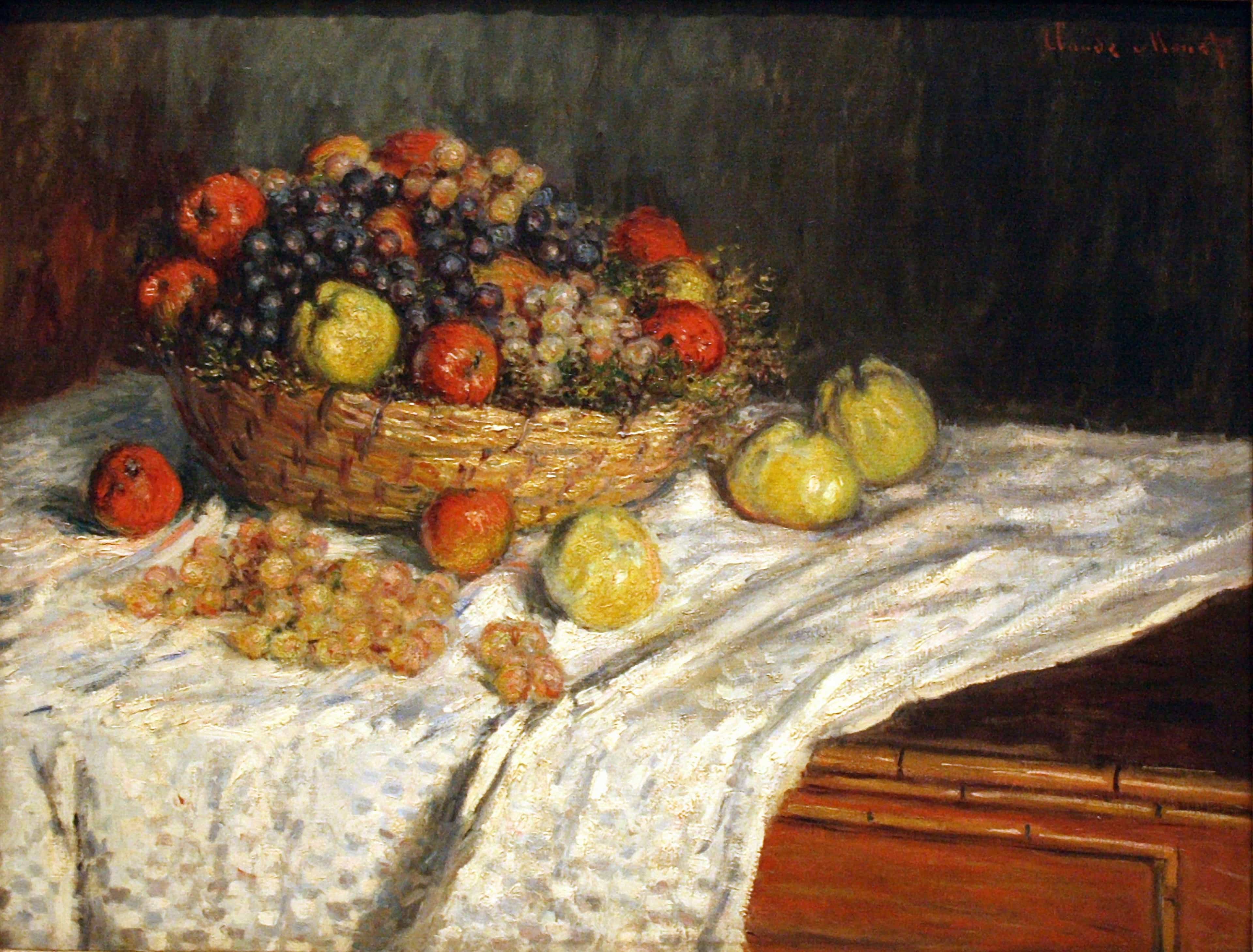 Apples and Grapes by Claude Monet