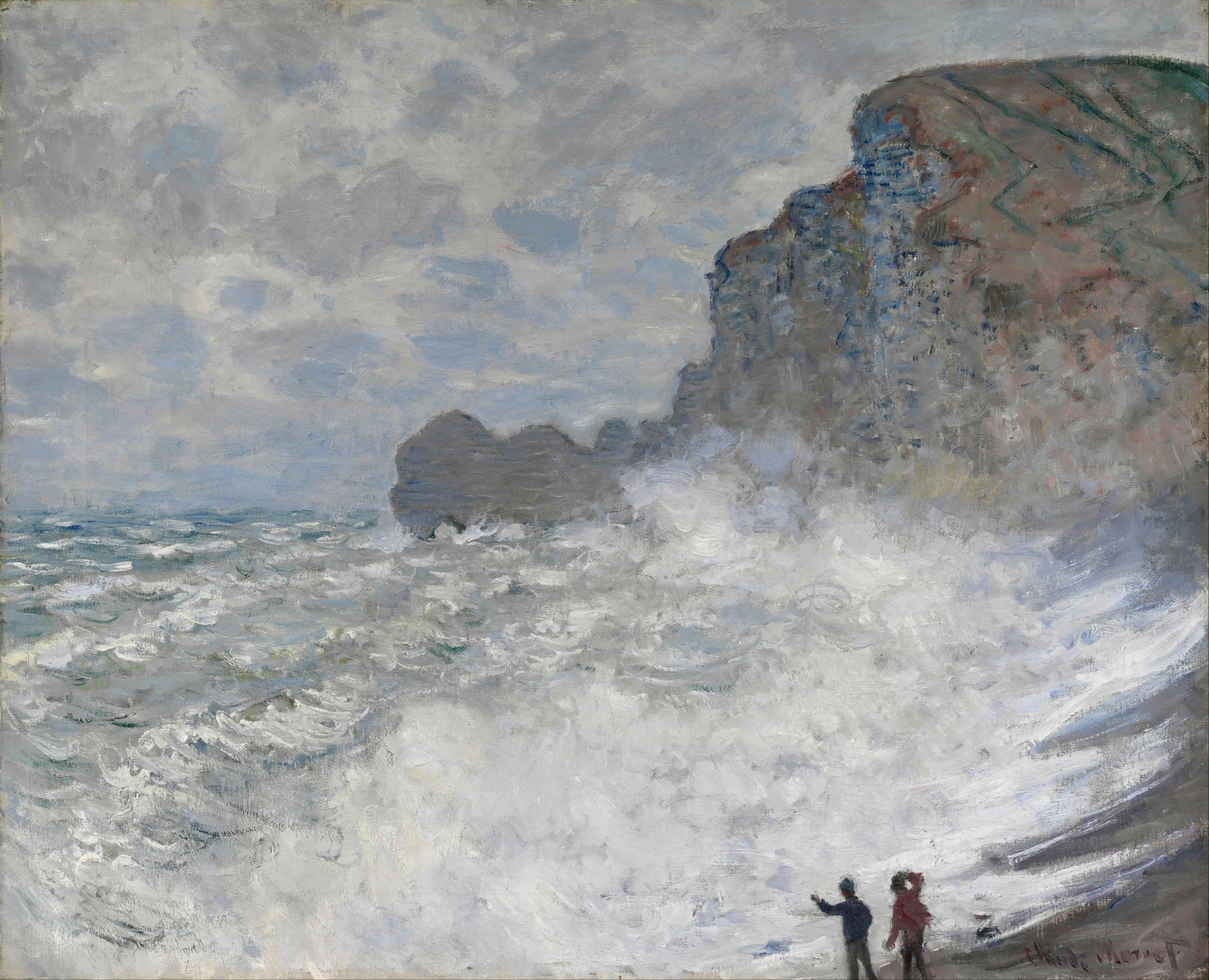 Rough Weather at Étretat by Claude Monet