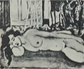 Reclining Nude on a Pink Couch by Henri Matisse