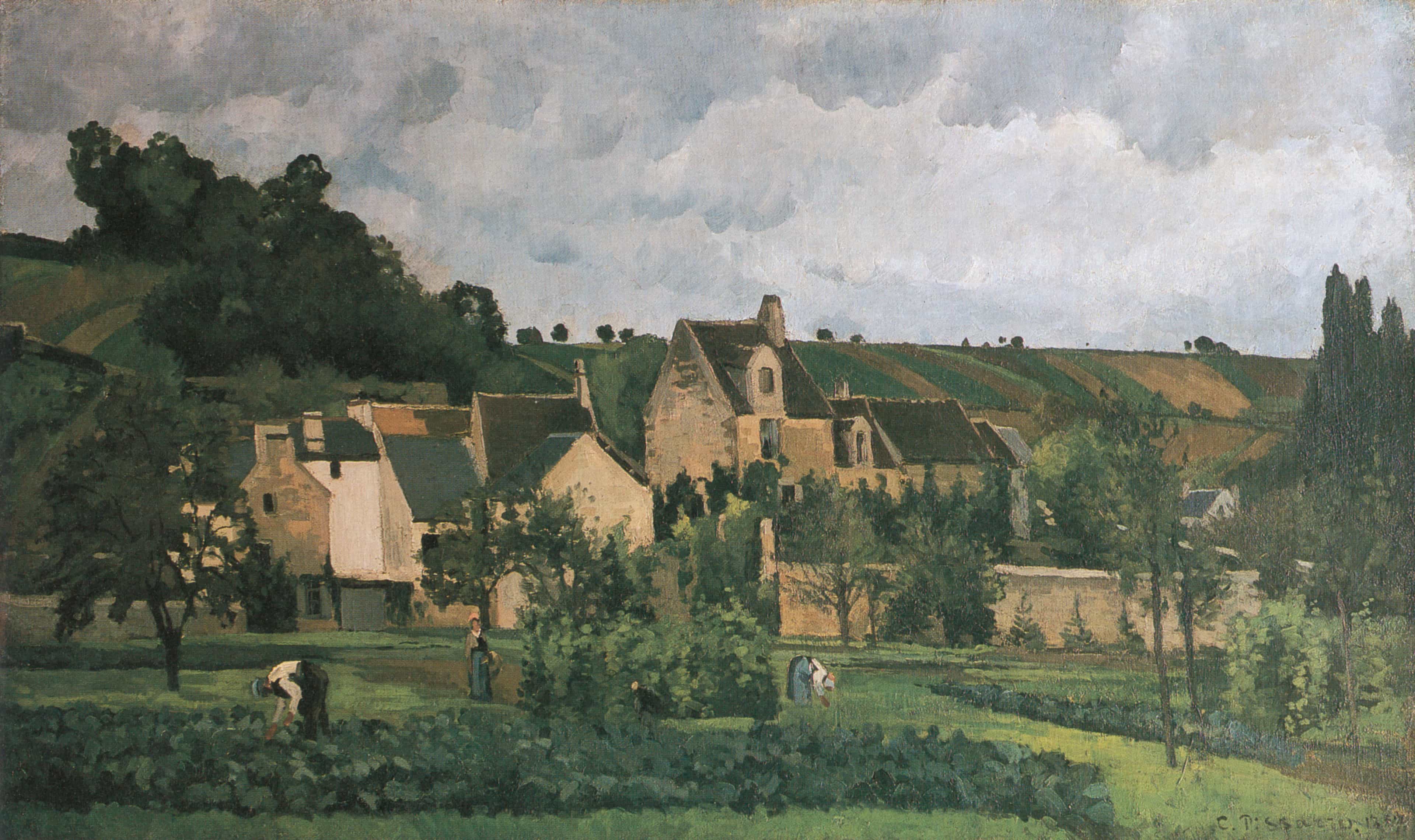 L'Hermitage à Pontoise by Camille Pissarro