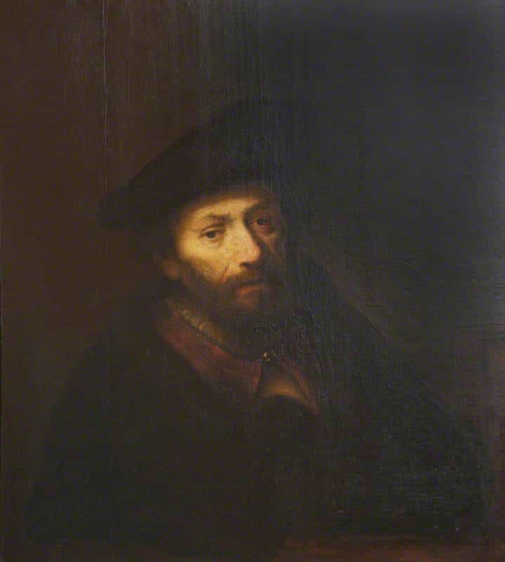 Bust of a Man with Beard and Beret by Rembrandt