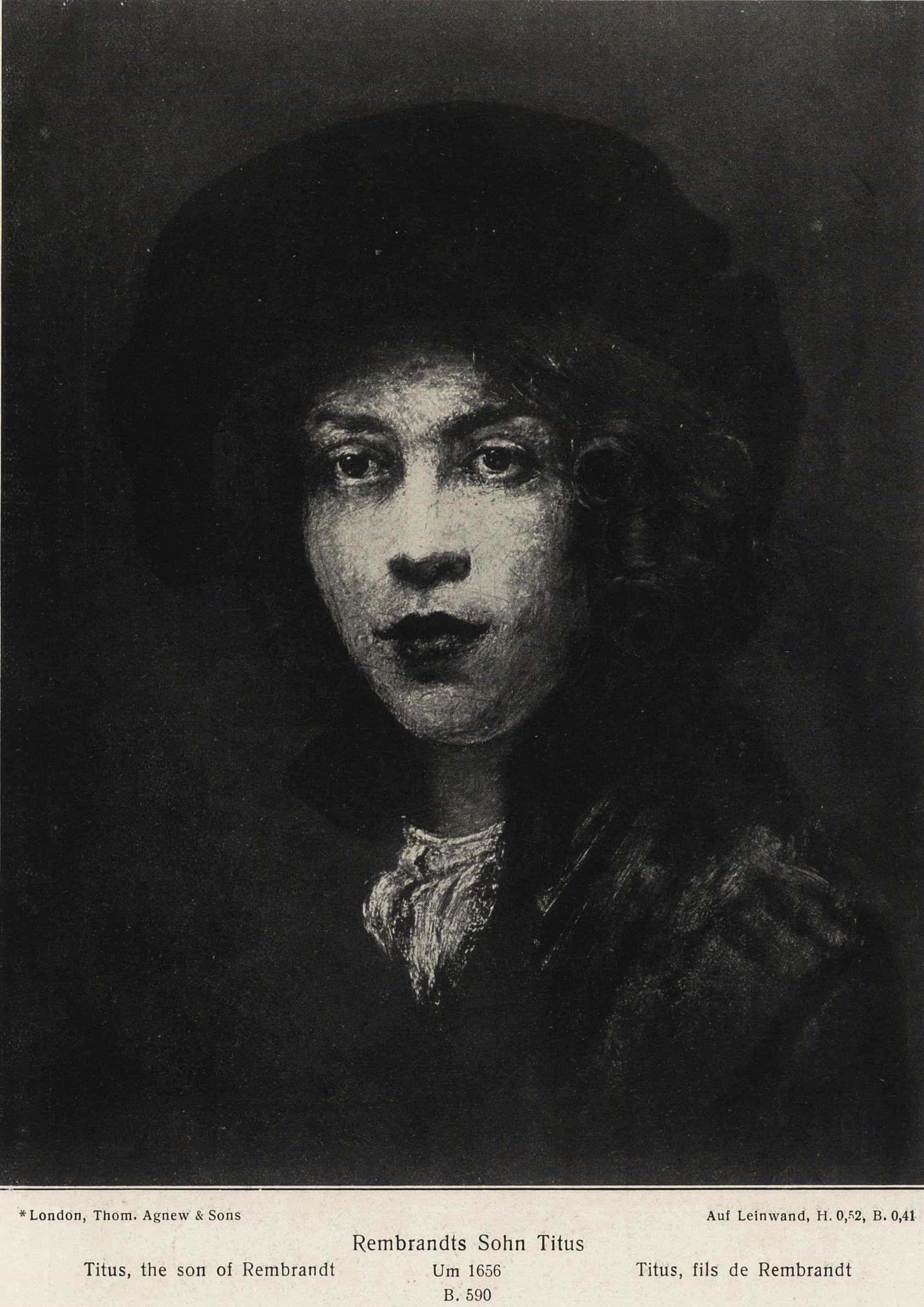 Portrait of Titus (overpaint removed 1908–1935) by Rembrandt