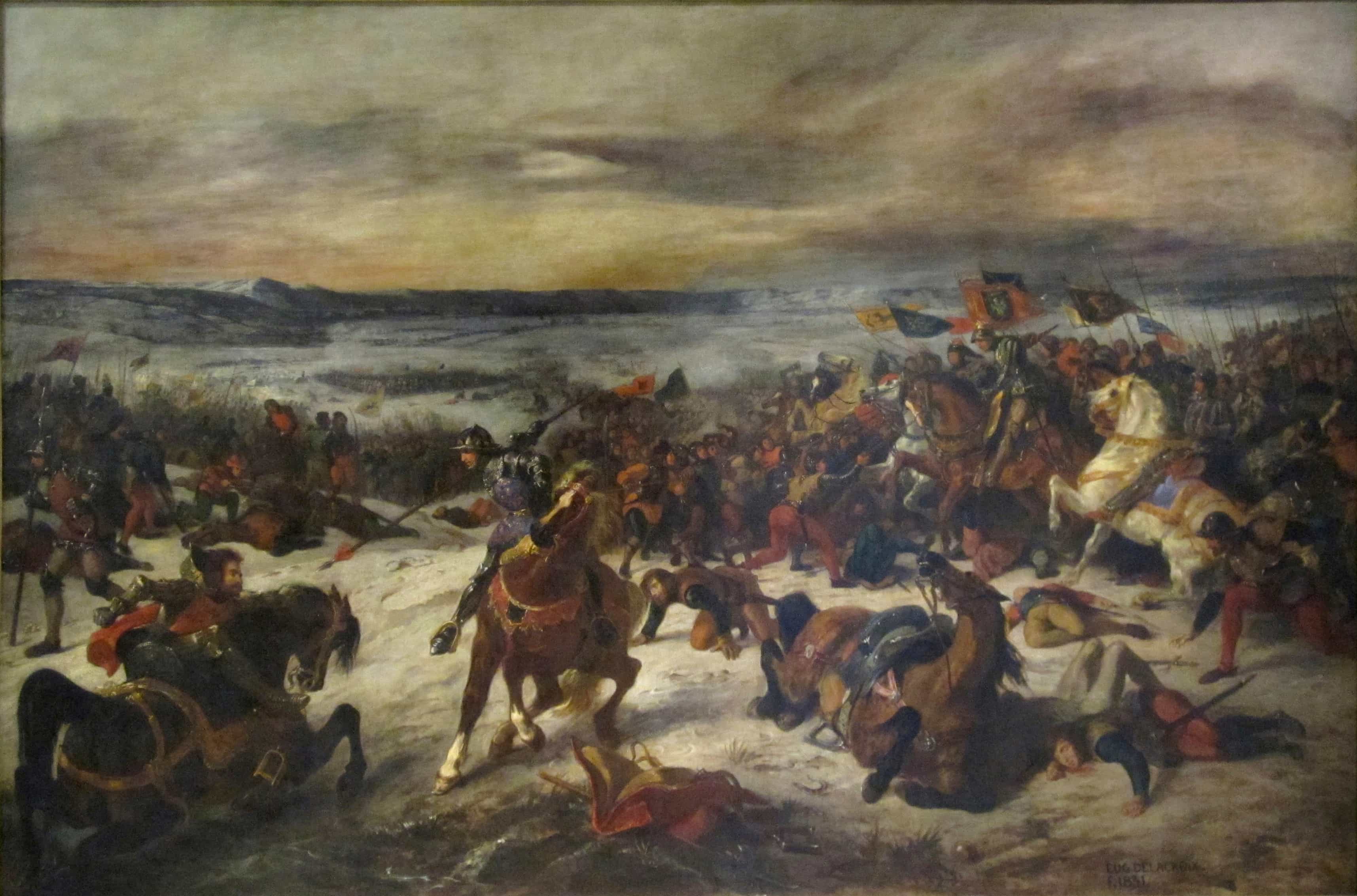 Battle of Nancy (1477) by Eugène Delacroix