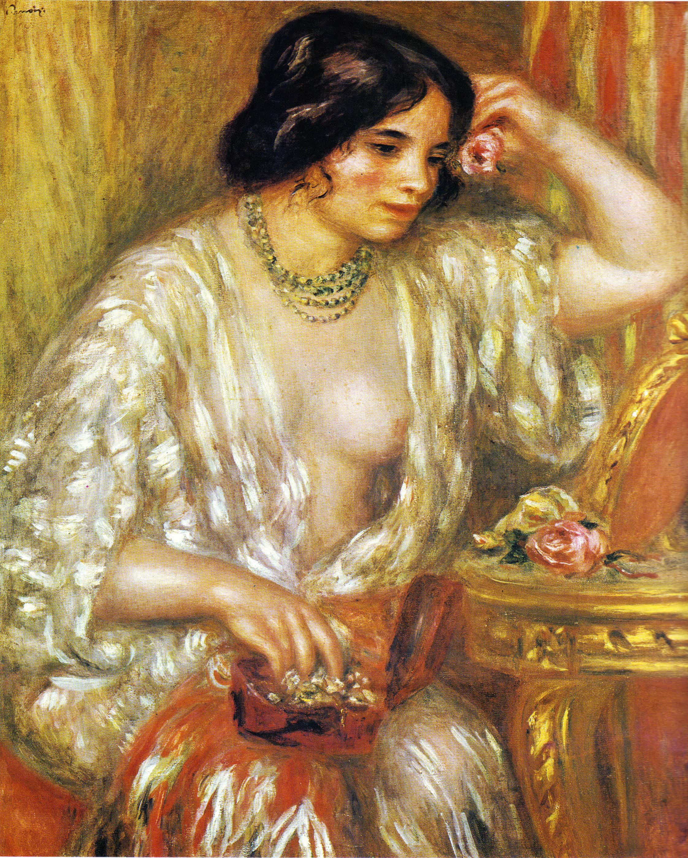 Gabrielle with Jewellery by Pierre-Auguste Renoir