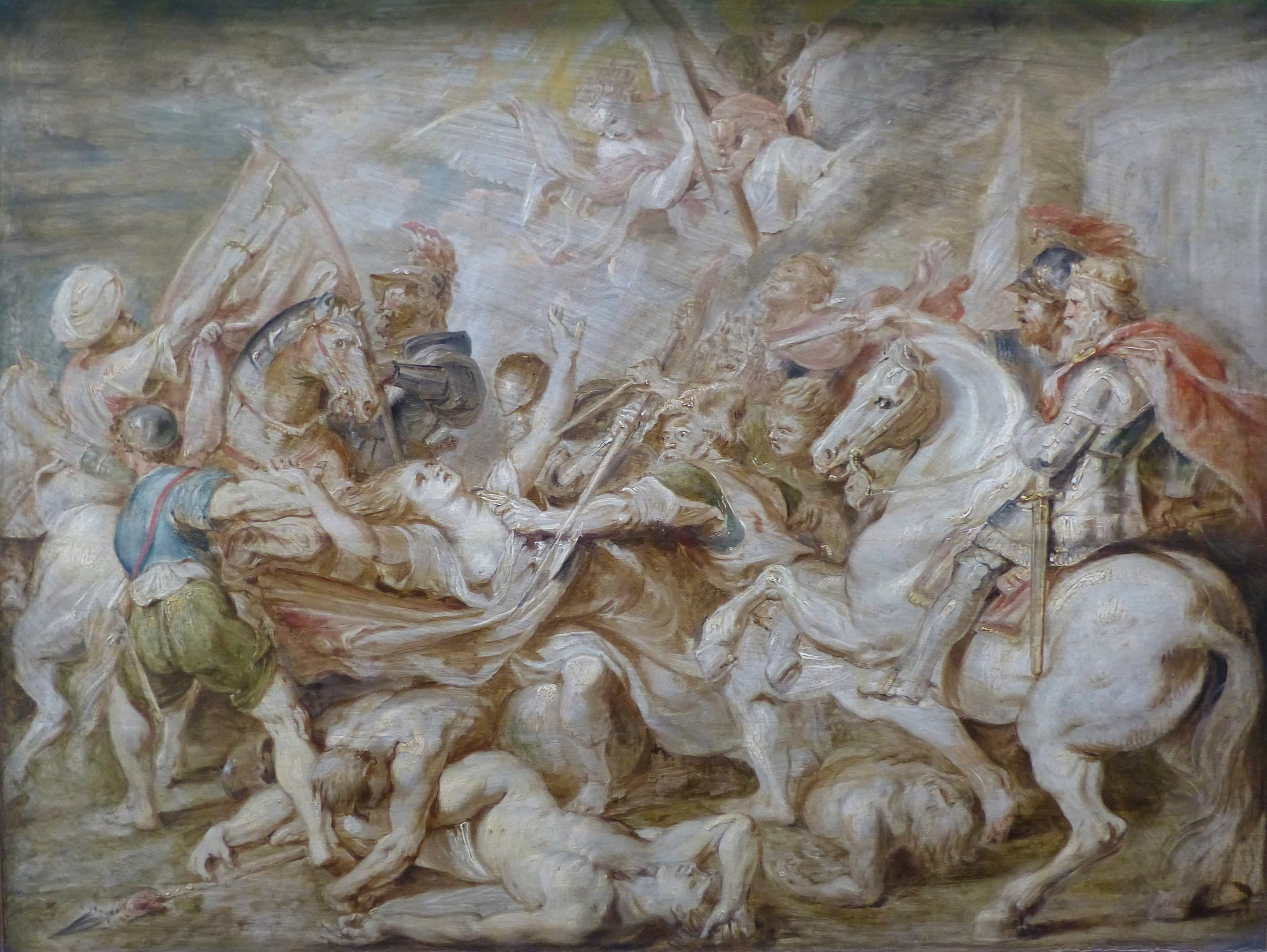 Ecclesia attacked by hostile creed (Turks) by Peter Paul Rubens