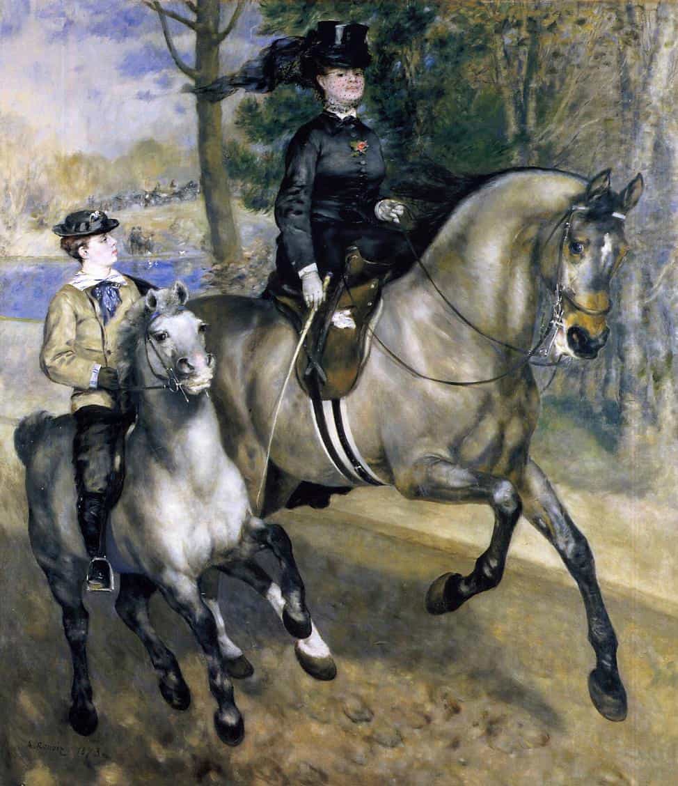 Riding in the Bois de Boulogne by Pierre-Auguste Renoir