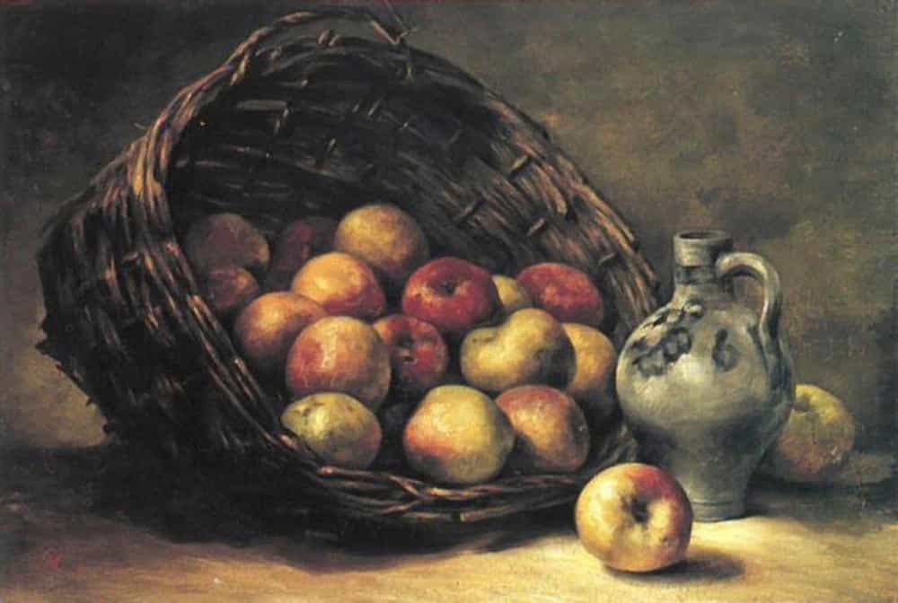 Basket with Apples by Piet Mondrian
