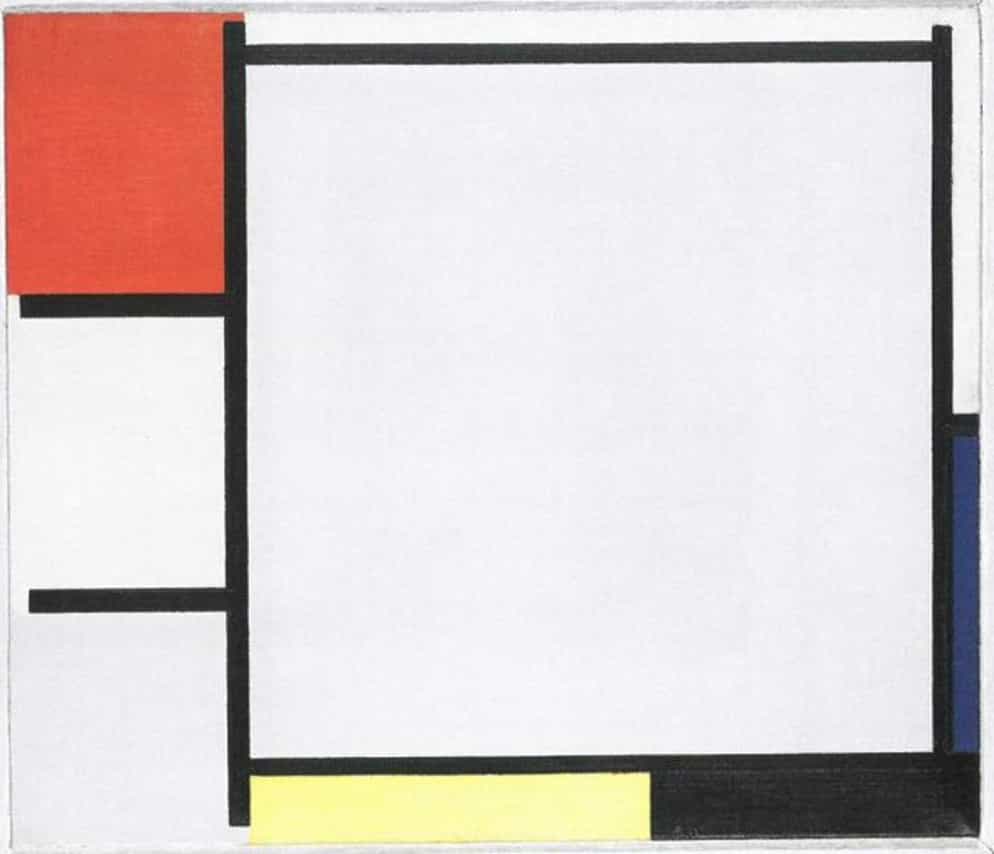 Composition with Red, Blue, Yellow, Black, and Gray by Piet Mondrian