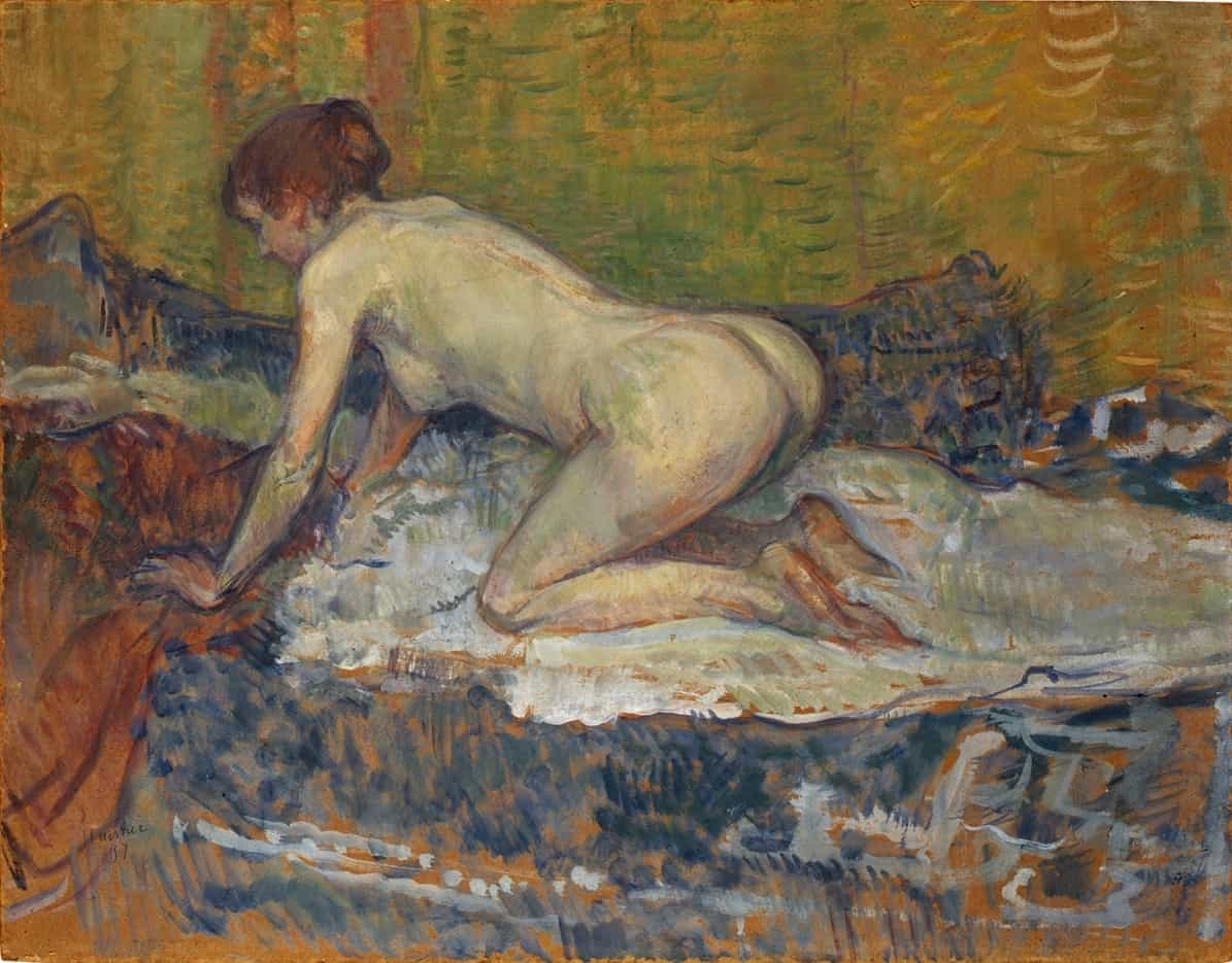 Red-Headed Nude Crouching by Henri de Toulouse-Lautrec