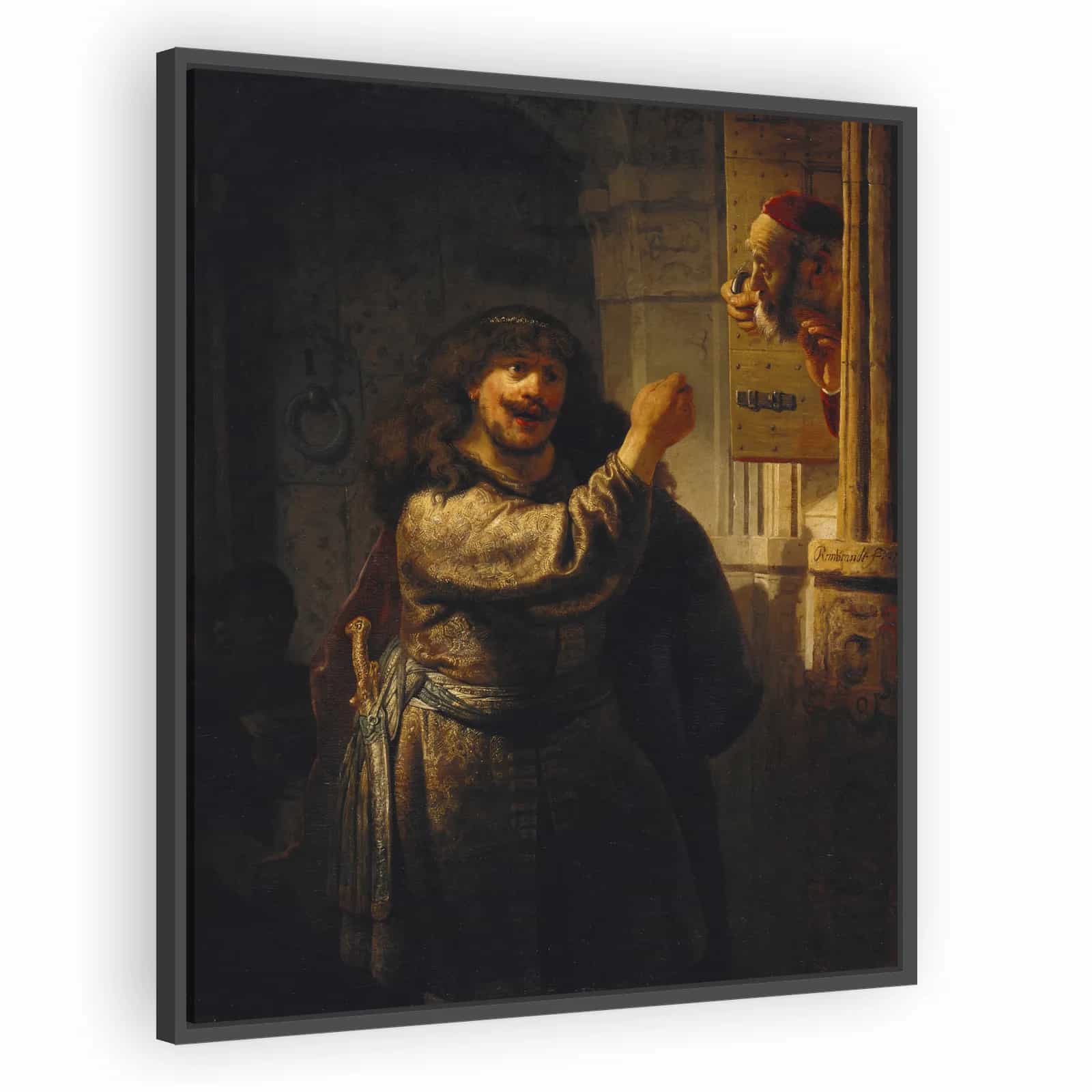 Samson Threatens His Father-in-Law by Rembrandt - alternate view
