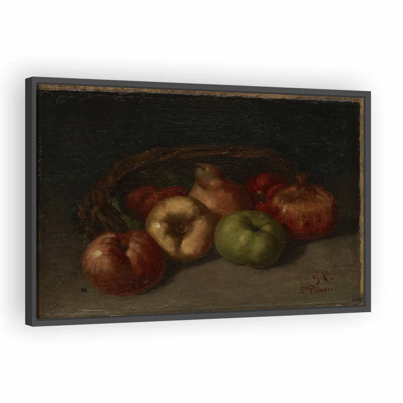 Still Life with Apples, Pear, and Pomegranates by Gustave Courbet - alternate view