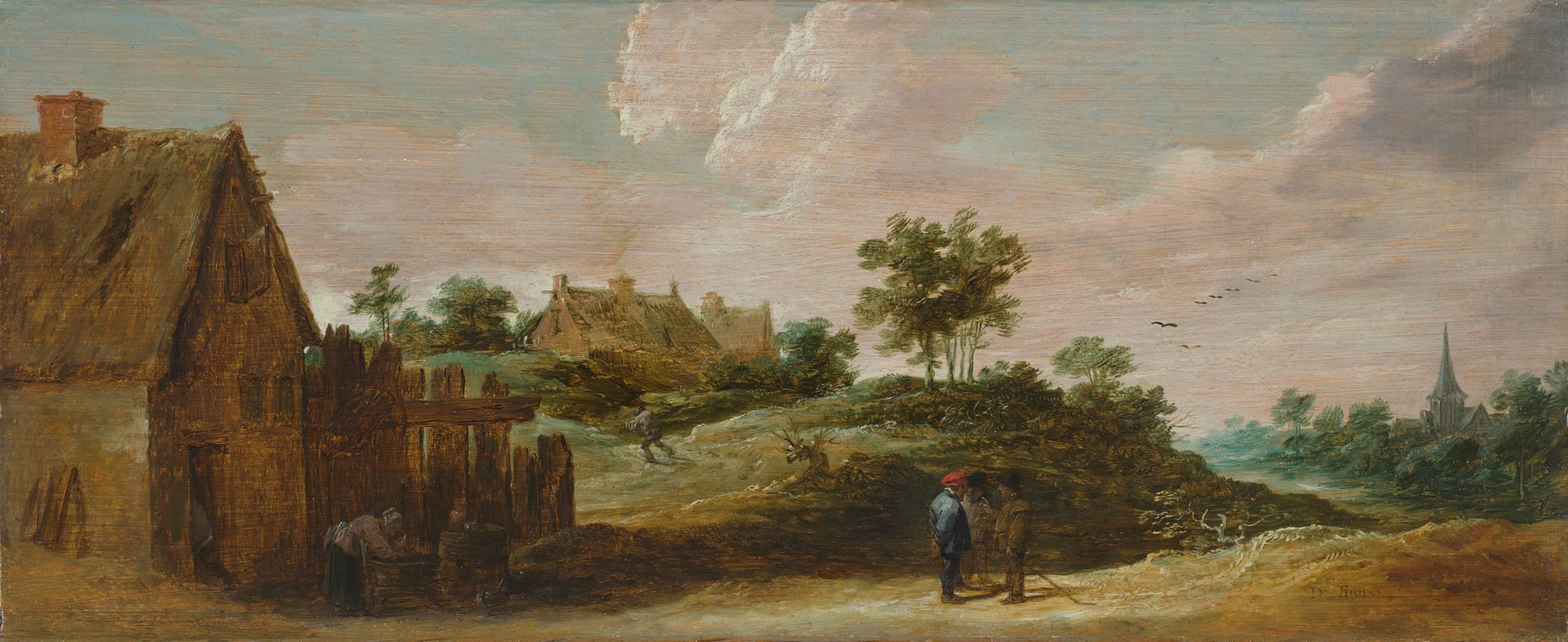 Landscape with Peasants and a Washerwoman