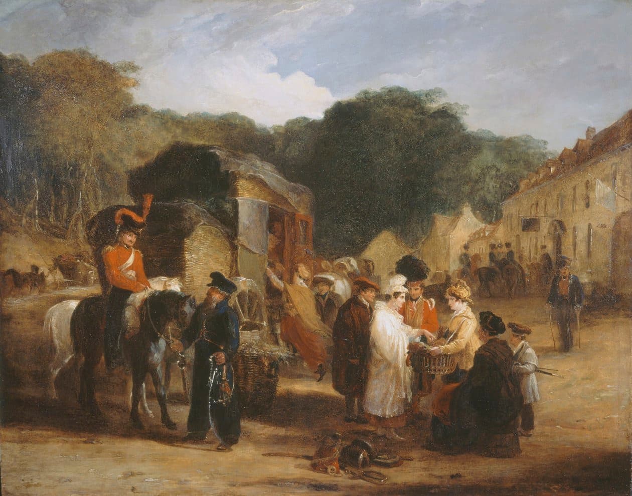 The Village of Waterloo (Travellers Purchasing Battlefield Relics), 1815