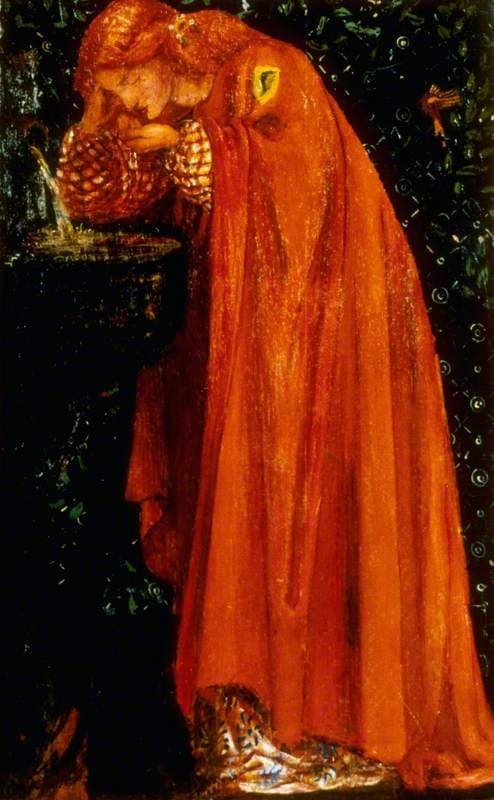 Woman Drinking from a Fountain