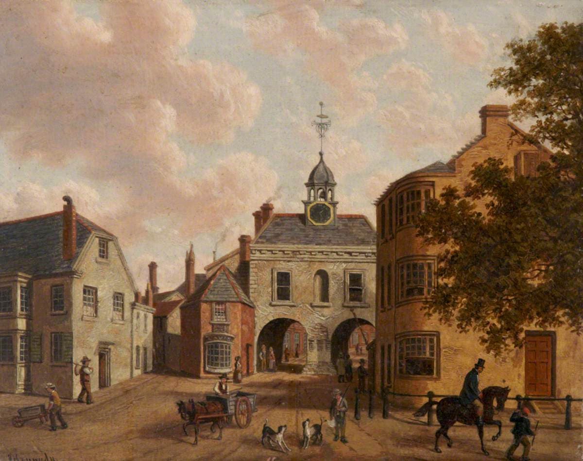 Old Northgate and the Bluecoat School, Barnstaple, Devon
