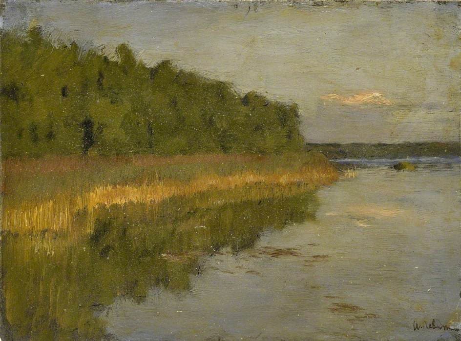 Copse by a Lake (Autumn)