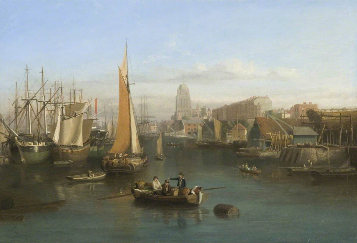 St Mary Redcliffe and Redcliffe Parade from Prince Street Bridge