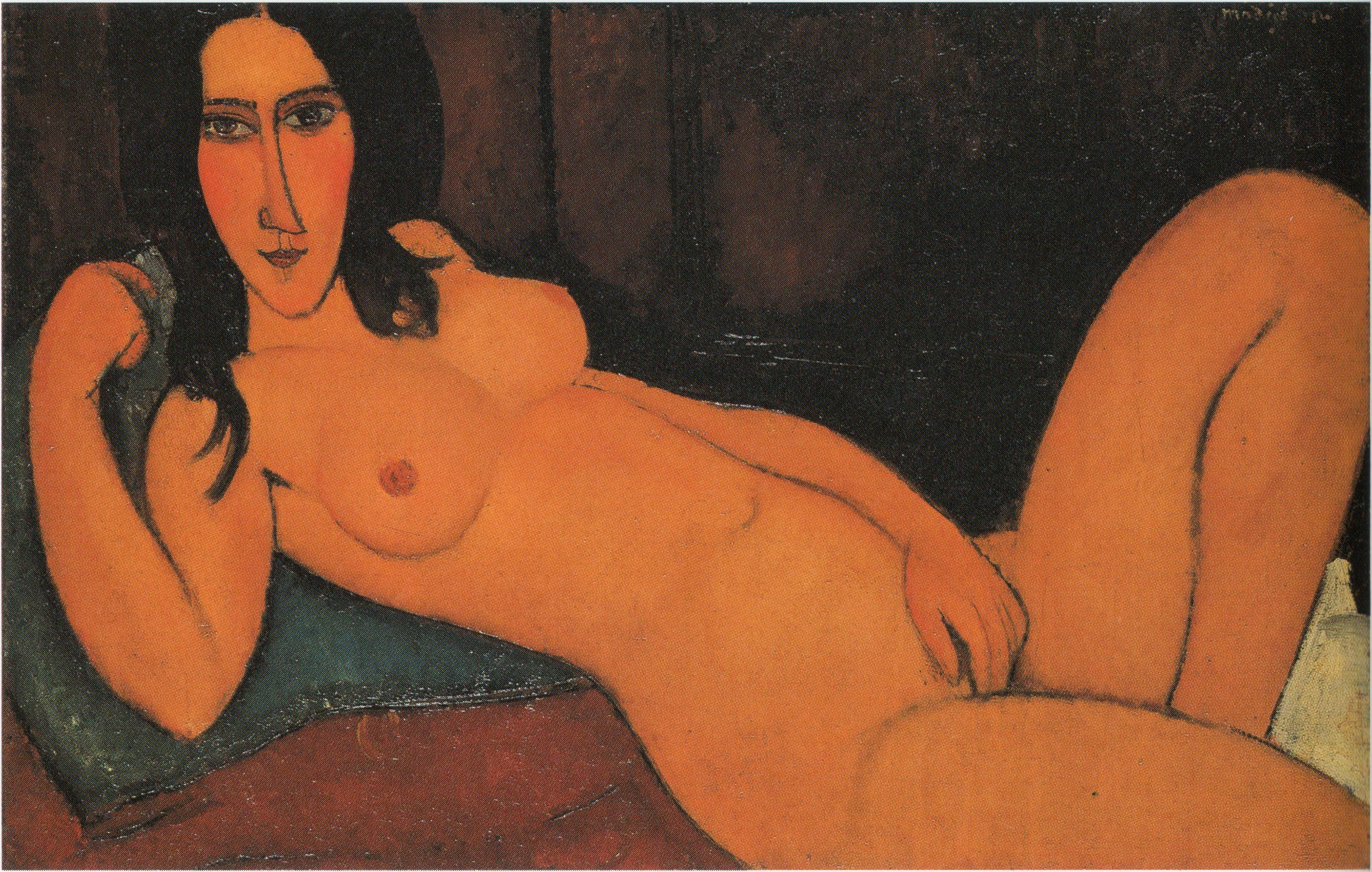 Reclining Nude with Loose Hair