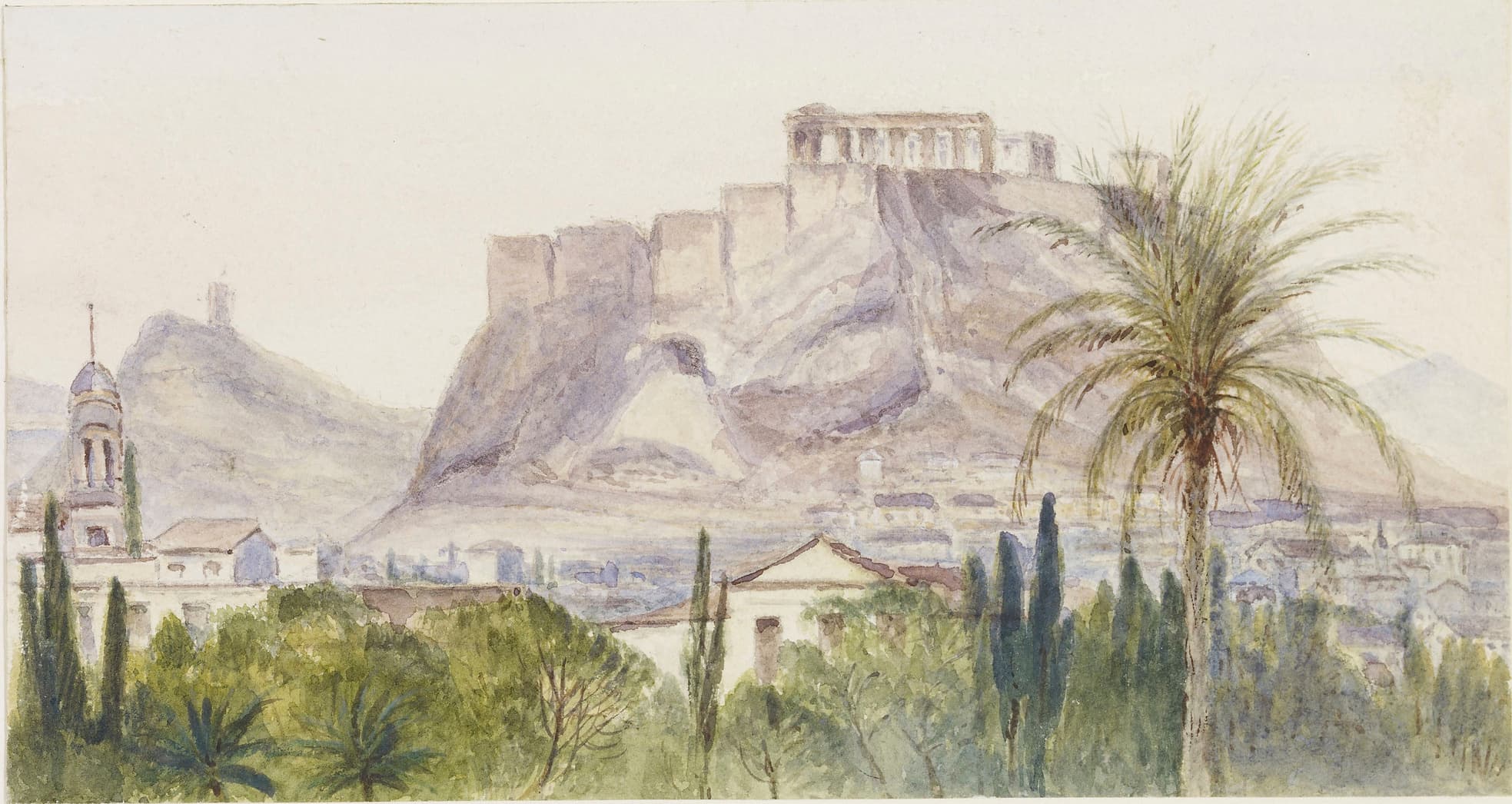 View from my window at Athens drawn at 7 o'clock in the morning