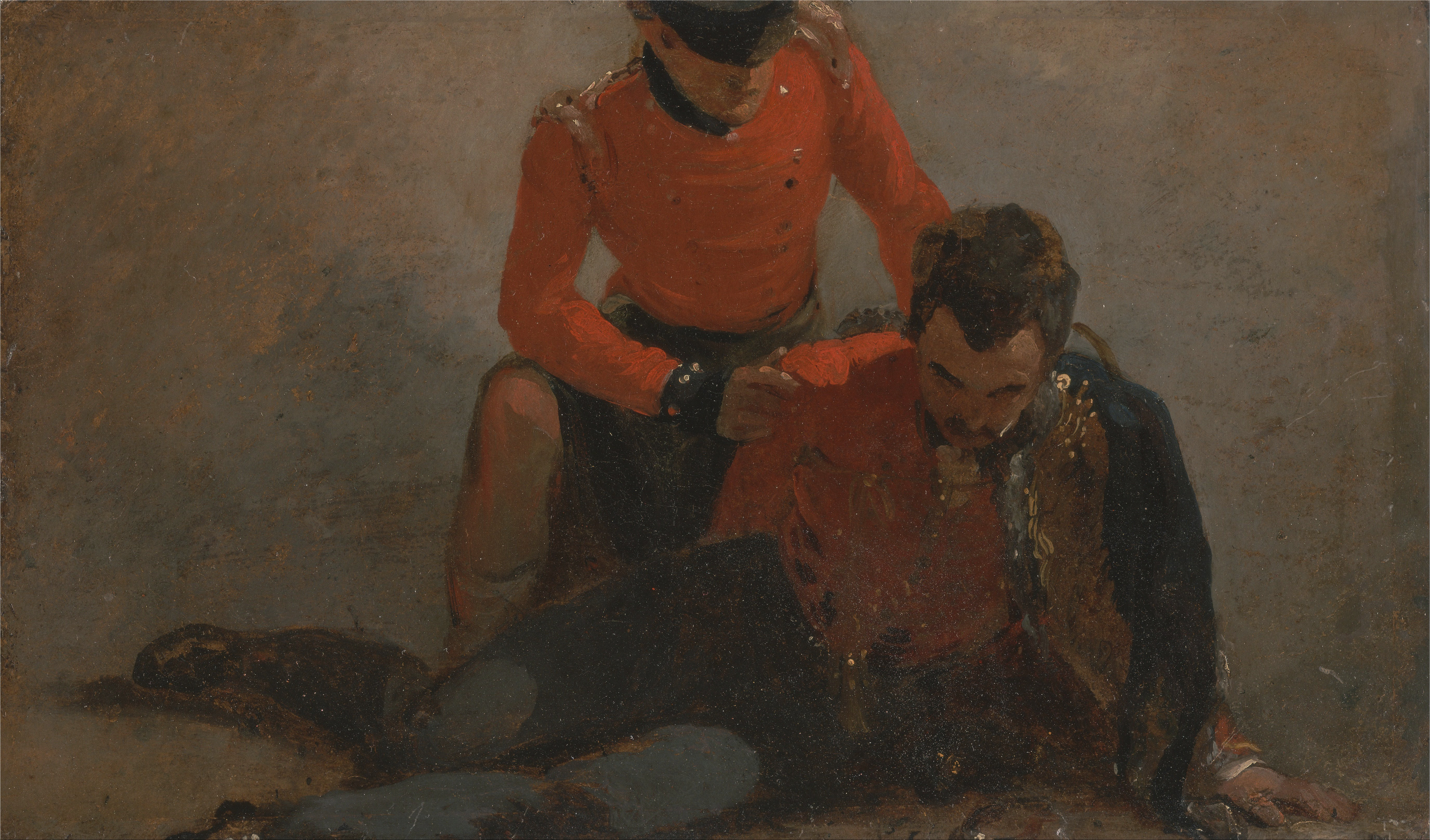 A 42nd Highlander Attending a General of the 7th Hussars, Possibly Henry William Bayly