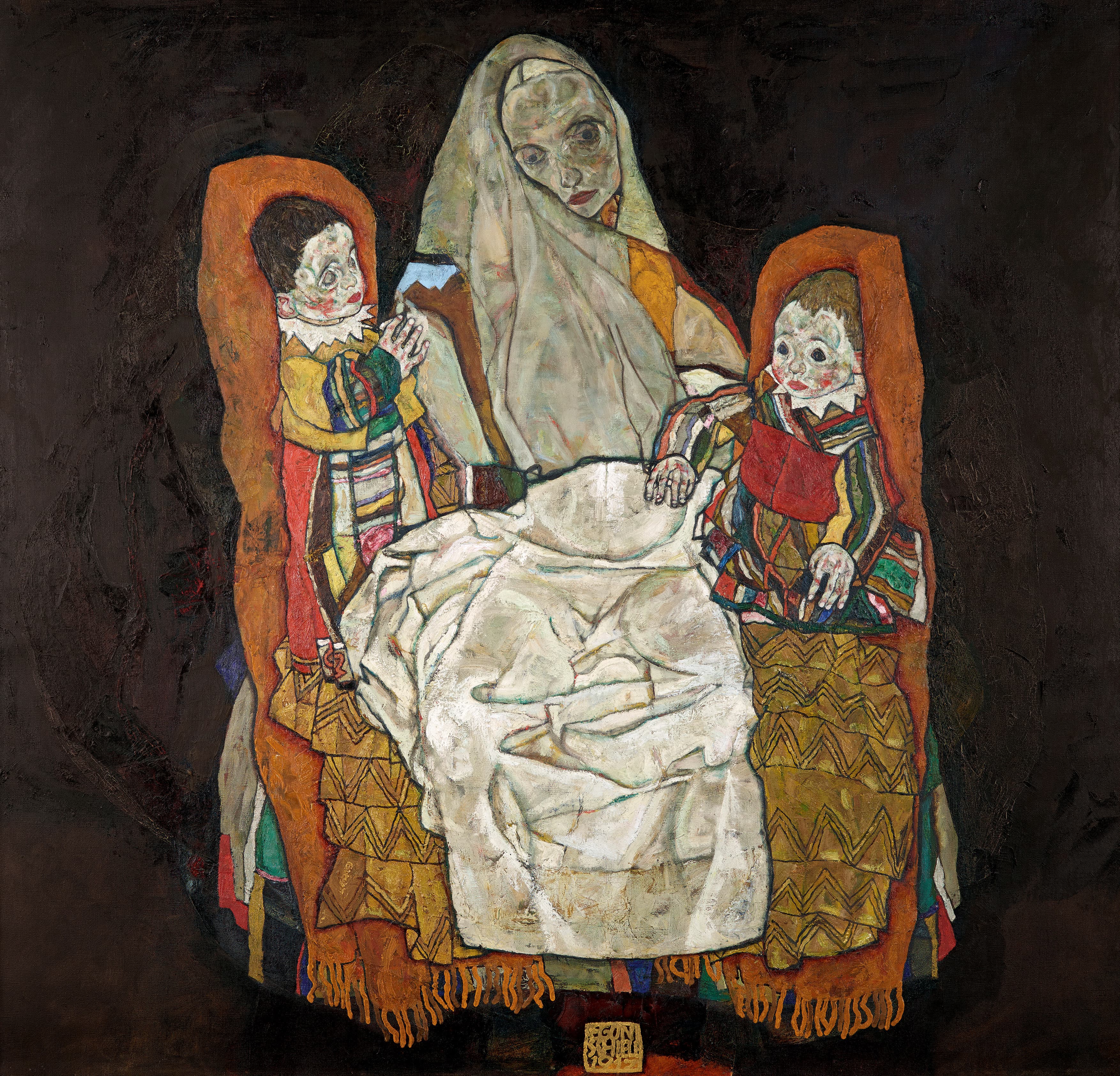 Mother with Two Children