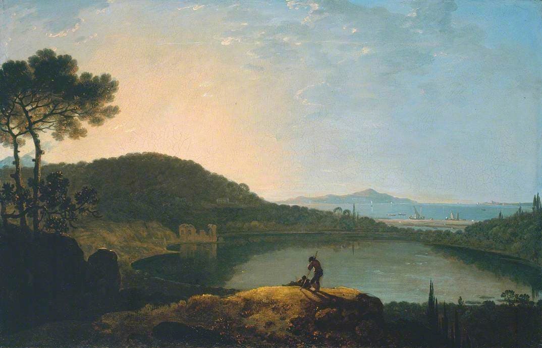 Lake Avernus and the Island of Capri
