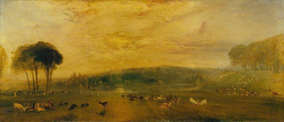 The Lake, Petworth: Sunset, Fighting Bucks
