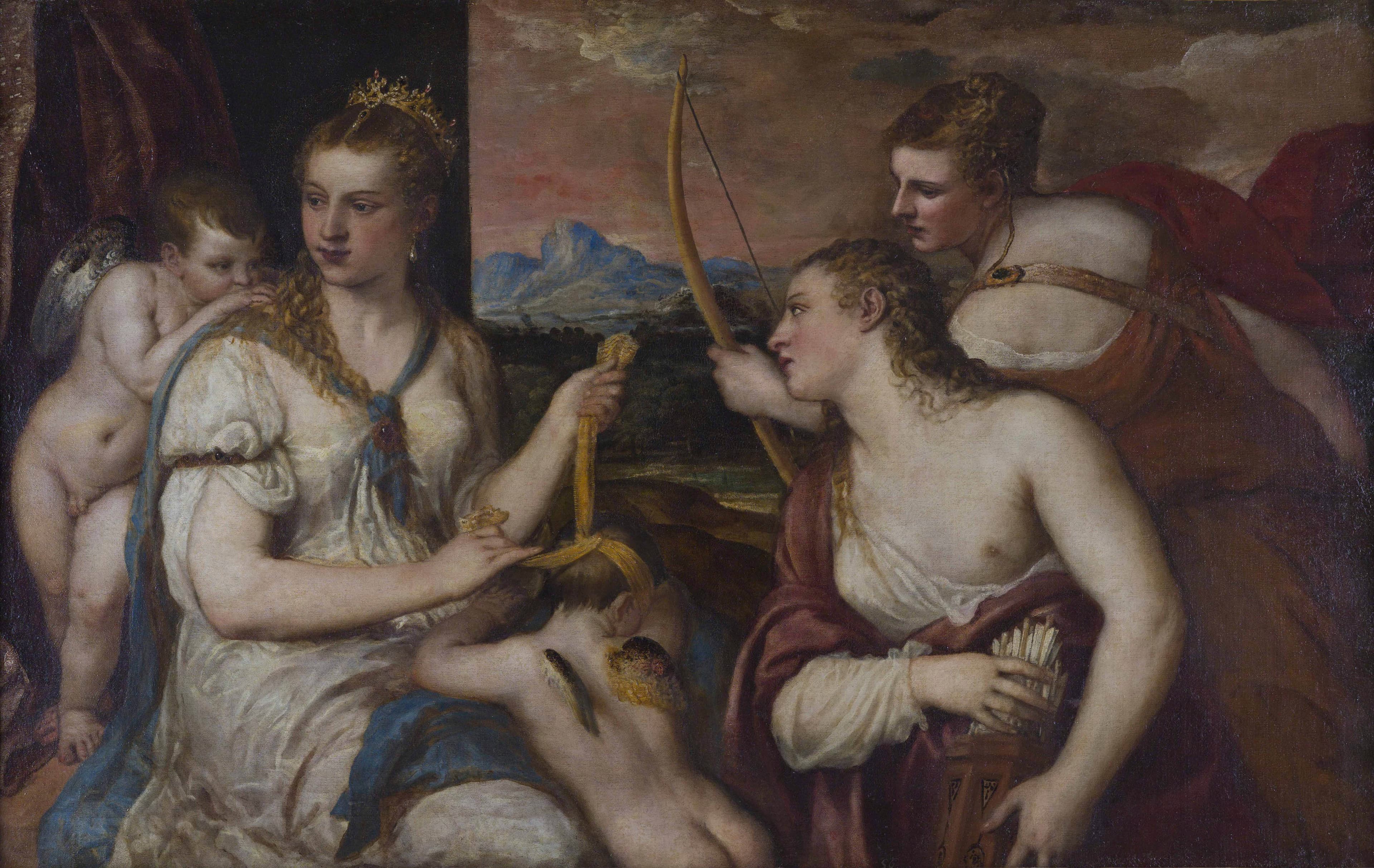Venus Blindfolding Cupid