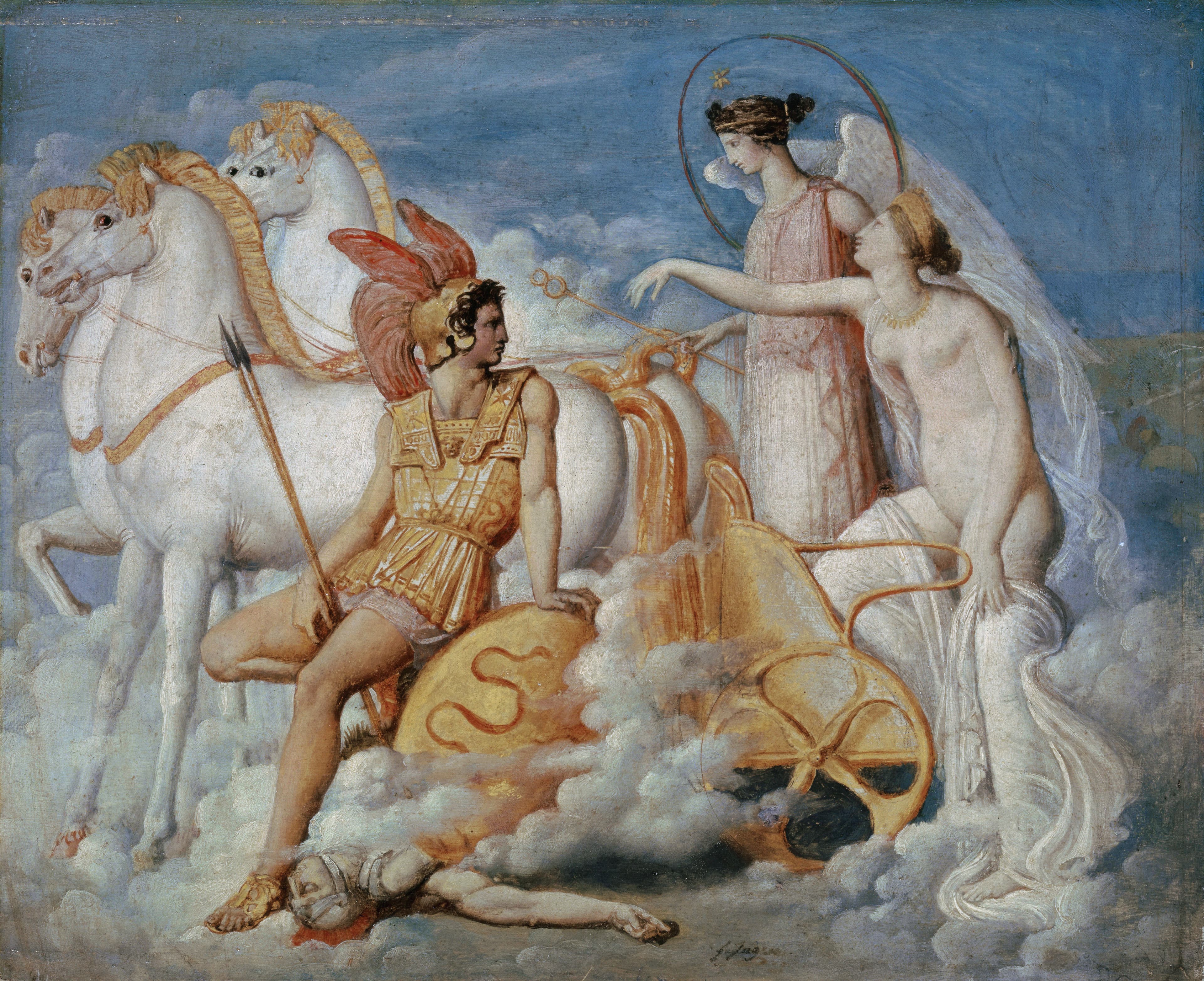 Venus Injured by Diomedes Returns to Olympus