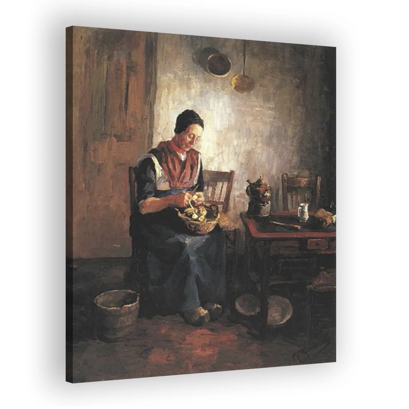 Woman Peeling Potatoes by Piet Mondrian - view 2 thumbnail