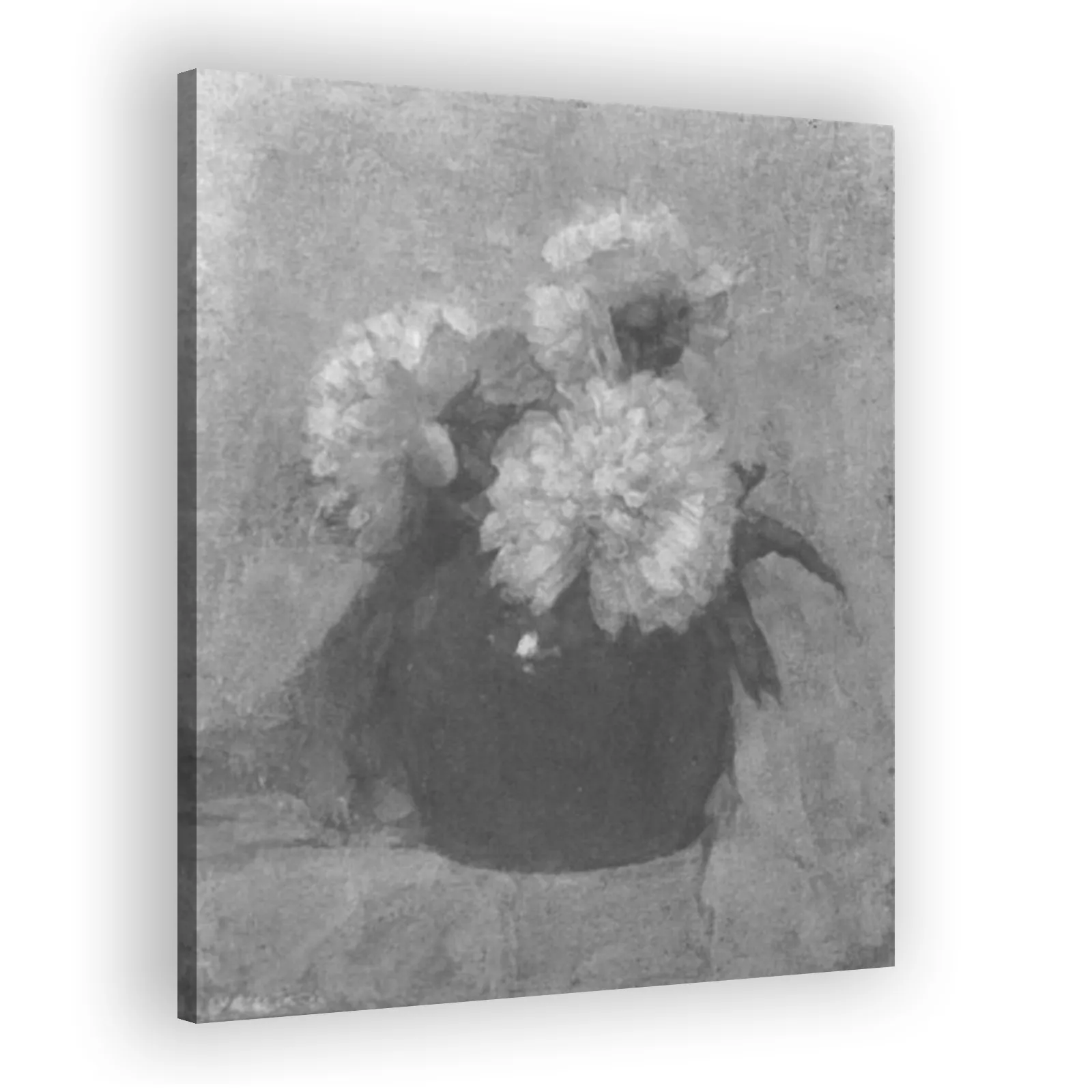 Three Chrysanthemum Blossoms in a Round Pot by Piet Mondrian - view 2 thumbnail
