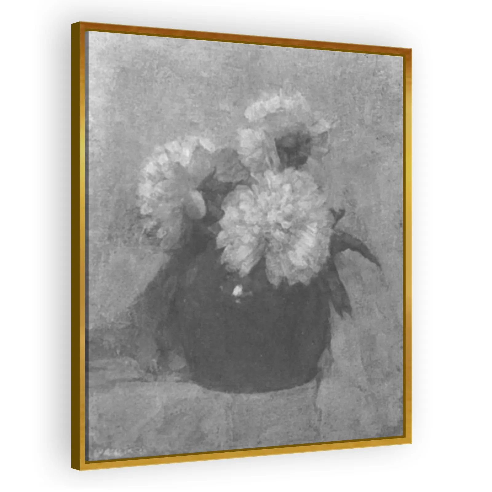 Three Chrysanthemum Blossoms in a Round Pot by Piet Mondrian - view 3 thumbnail