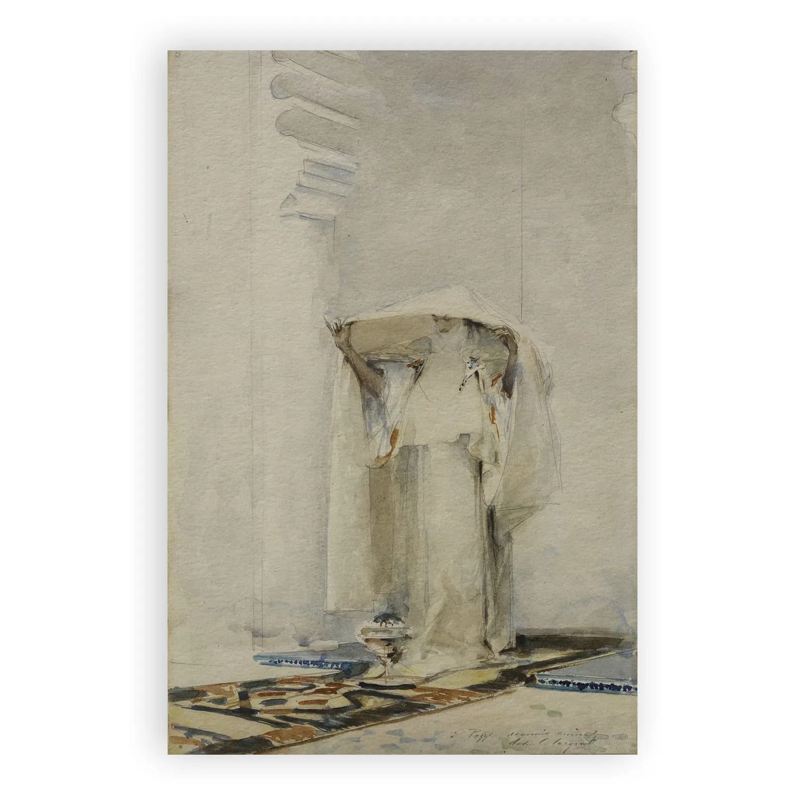 Incensing the Veil by John Singer Sargent - view 6 thumbnail