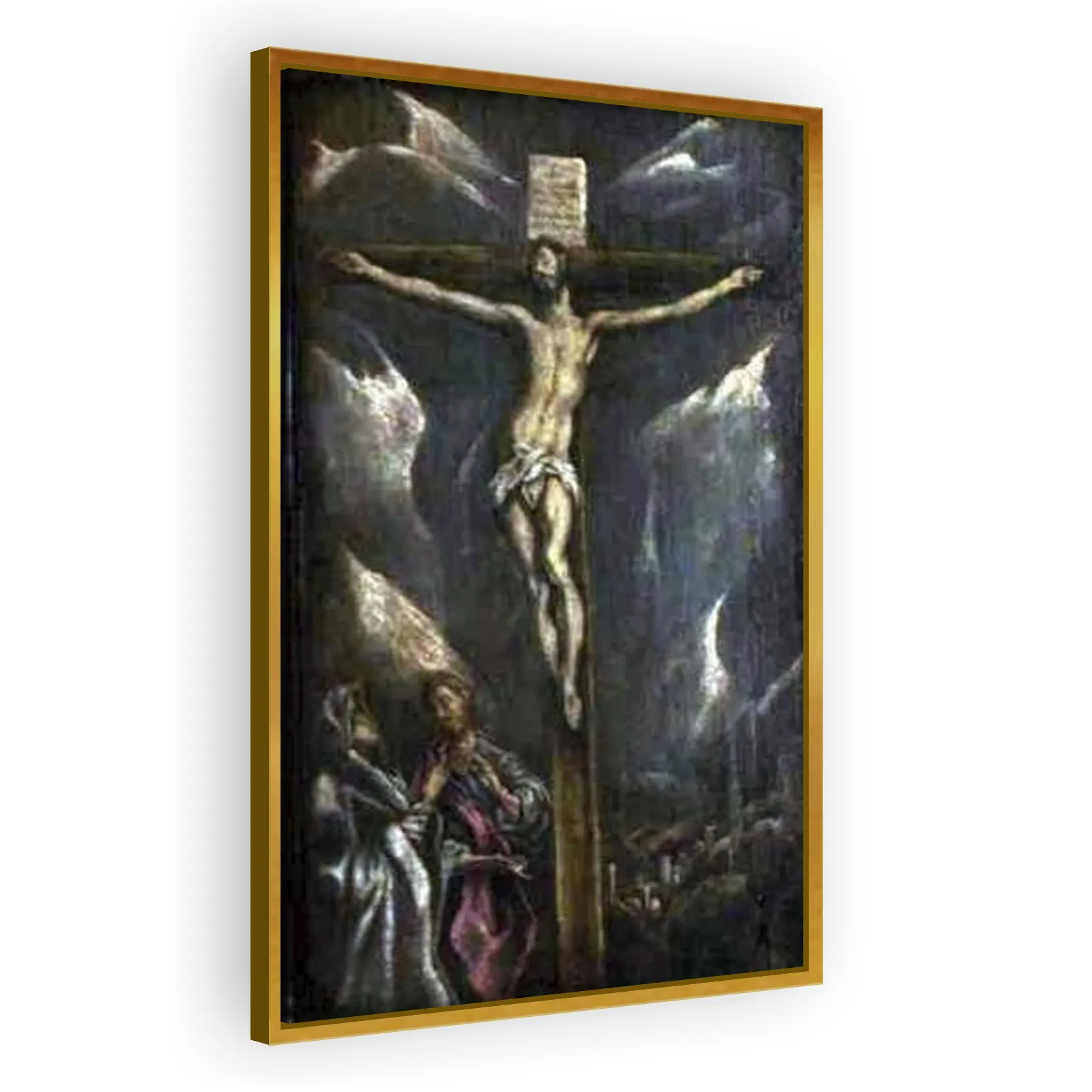 Crucifixion with the Virgin Mary and Saint John the Evangelist by El Greco - view 3 thumbnail