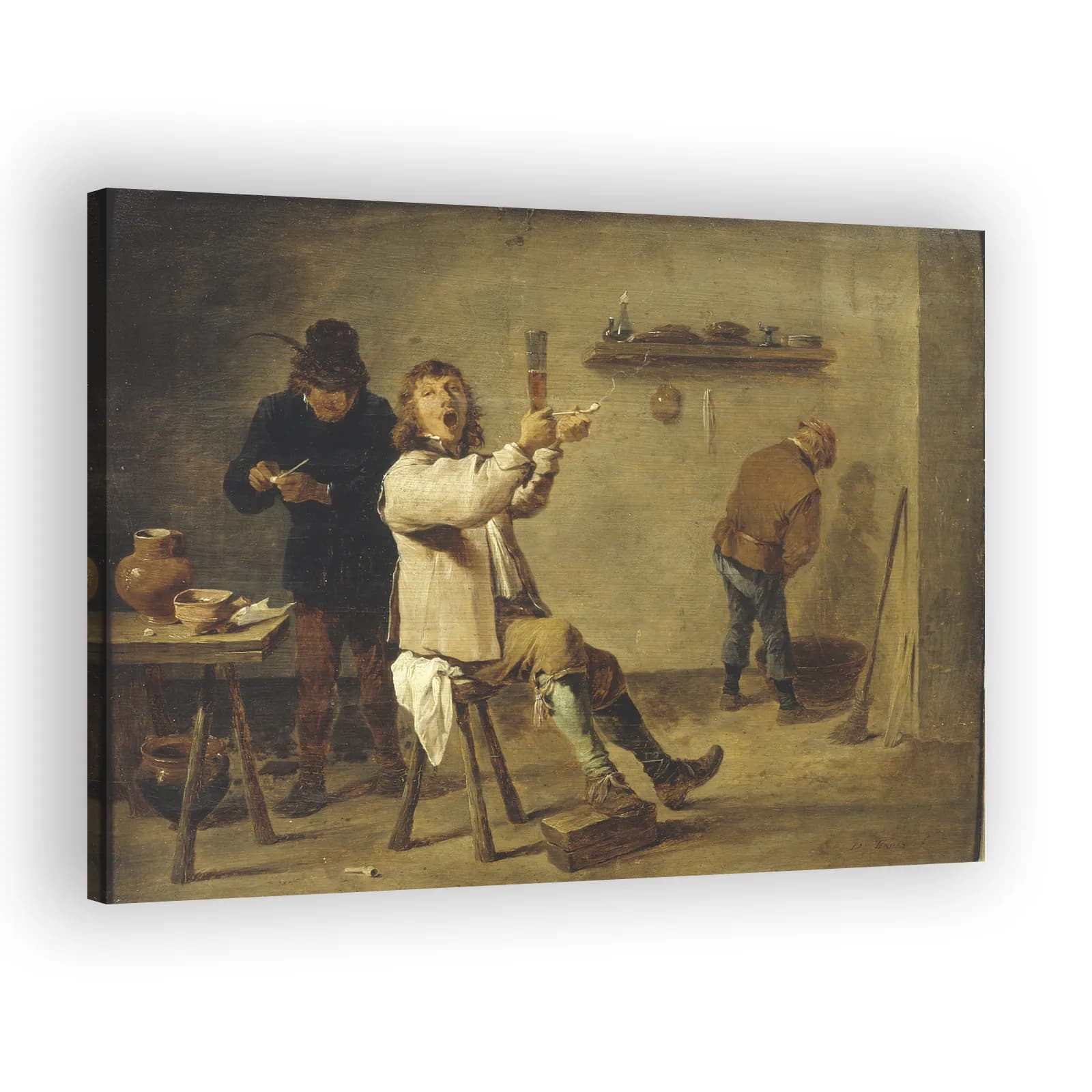 Peasants Drinking in a Tavern by David Teniers The Younger - view 2 thumbnail