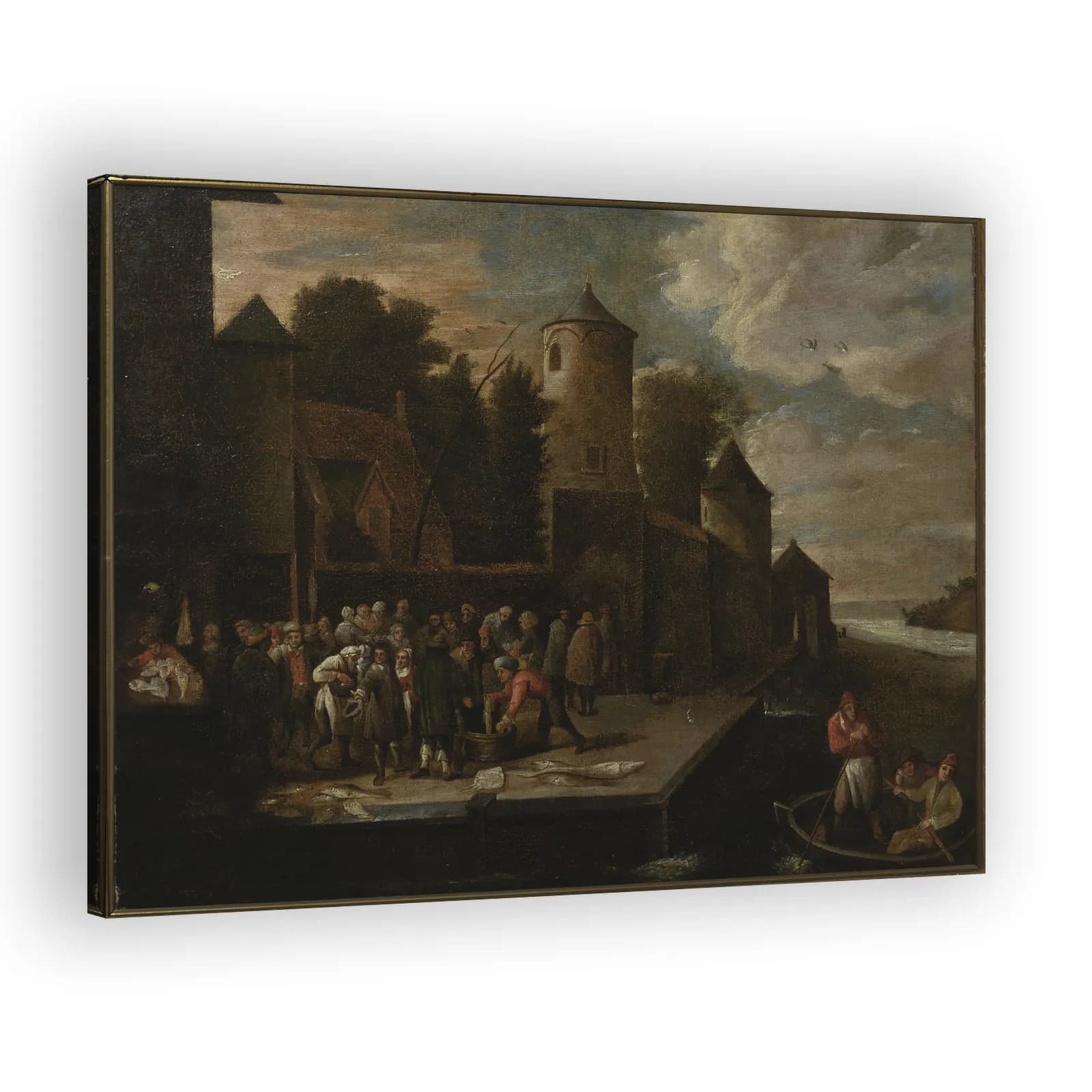 Fishmongers in the Port by David Teniers The Younger - view 2 thumbnail