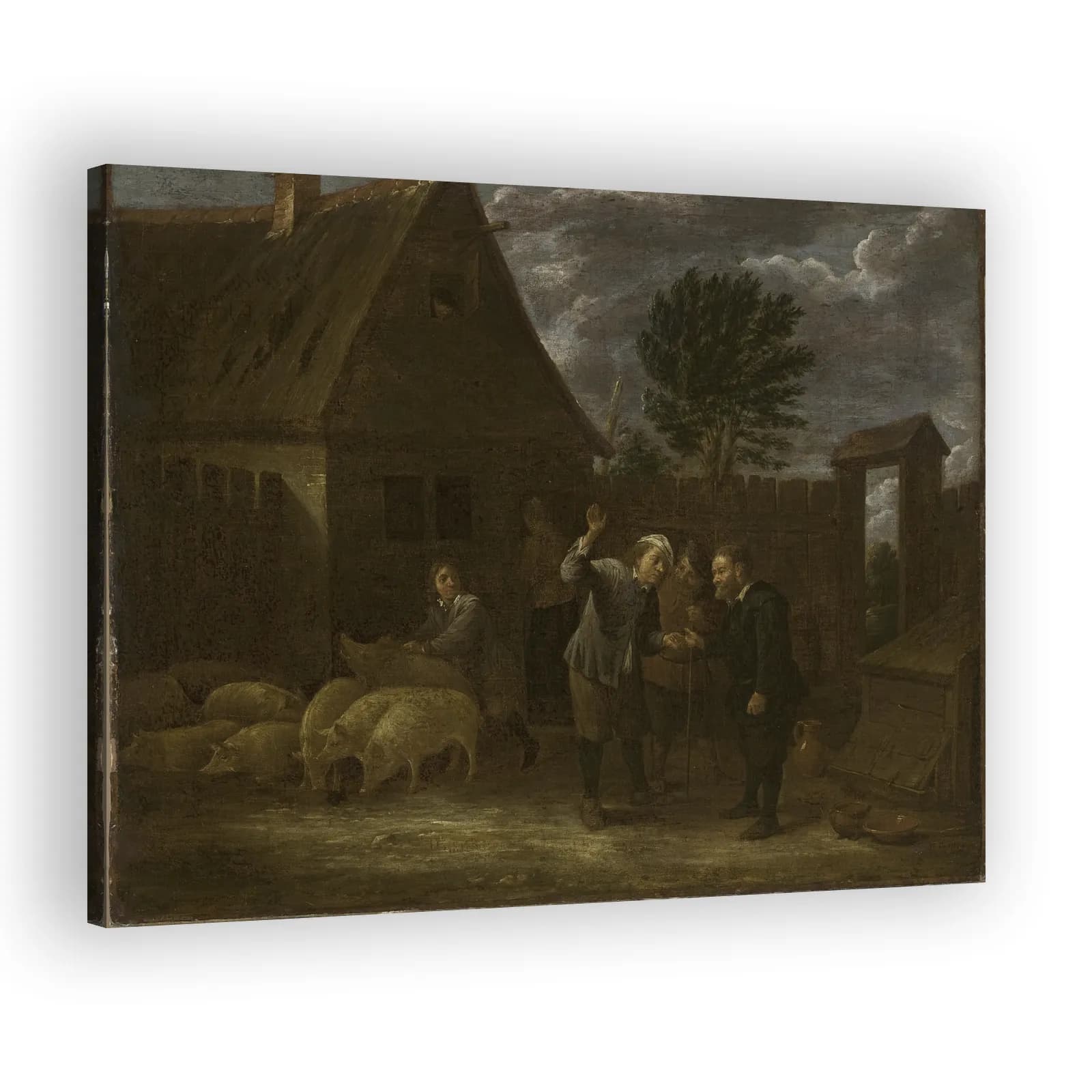 Landscape with a Seller of Pigs by David Teniers The Younger - view 2 thumbnail