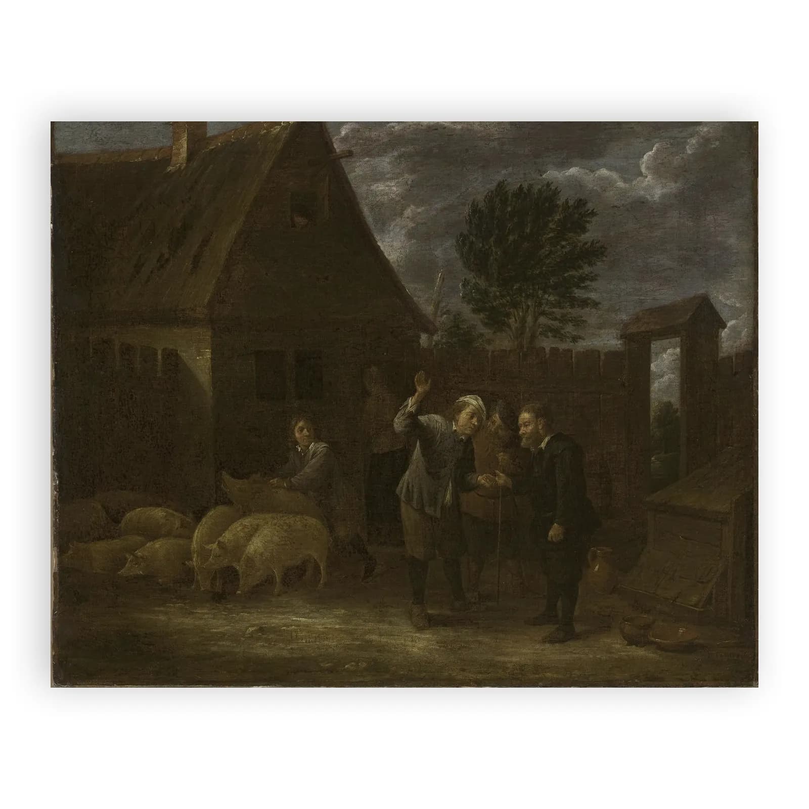 Landscape with a Seller of Pigs by David Teniers The Younger - view 6 thumbnail