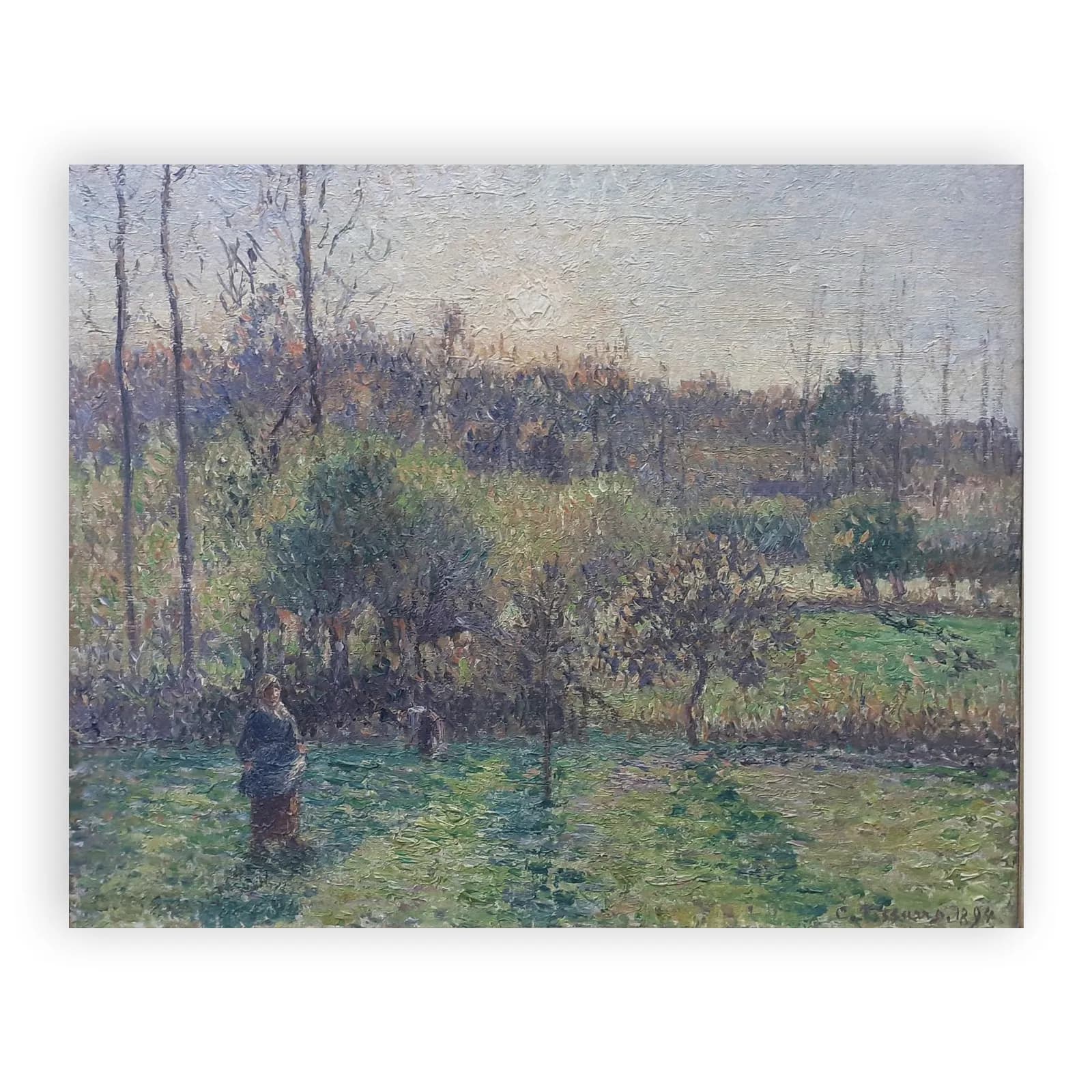 À Eragny, dans mon pré, soleil couchant by Camille Pissarro - view 6 thumbnail