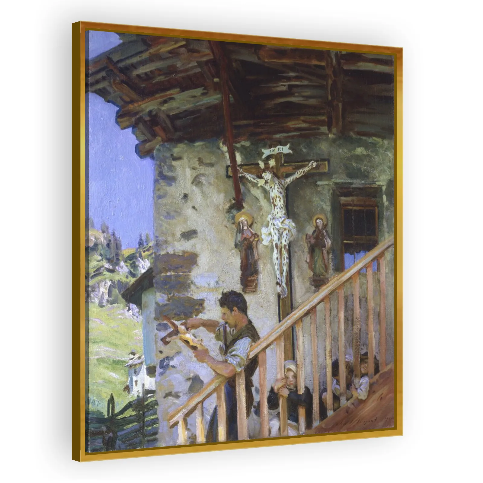 A Tyrolese Crucifix by John Singer Sargent - view 3 thumbnail